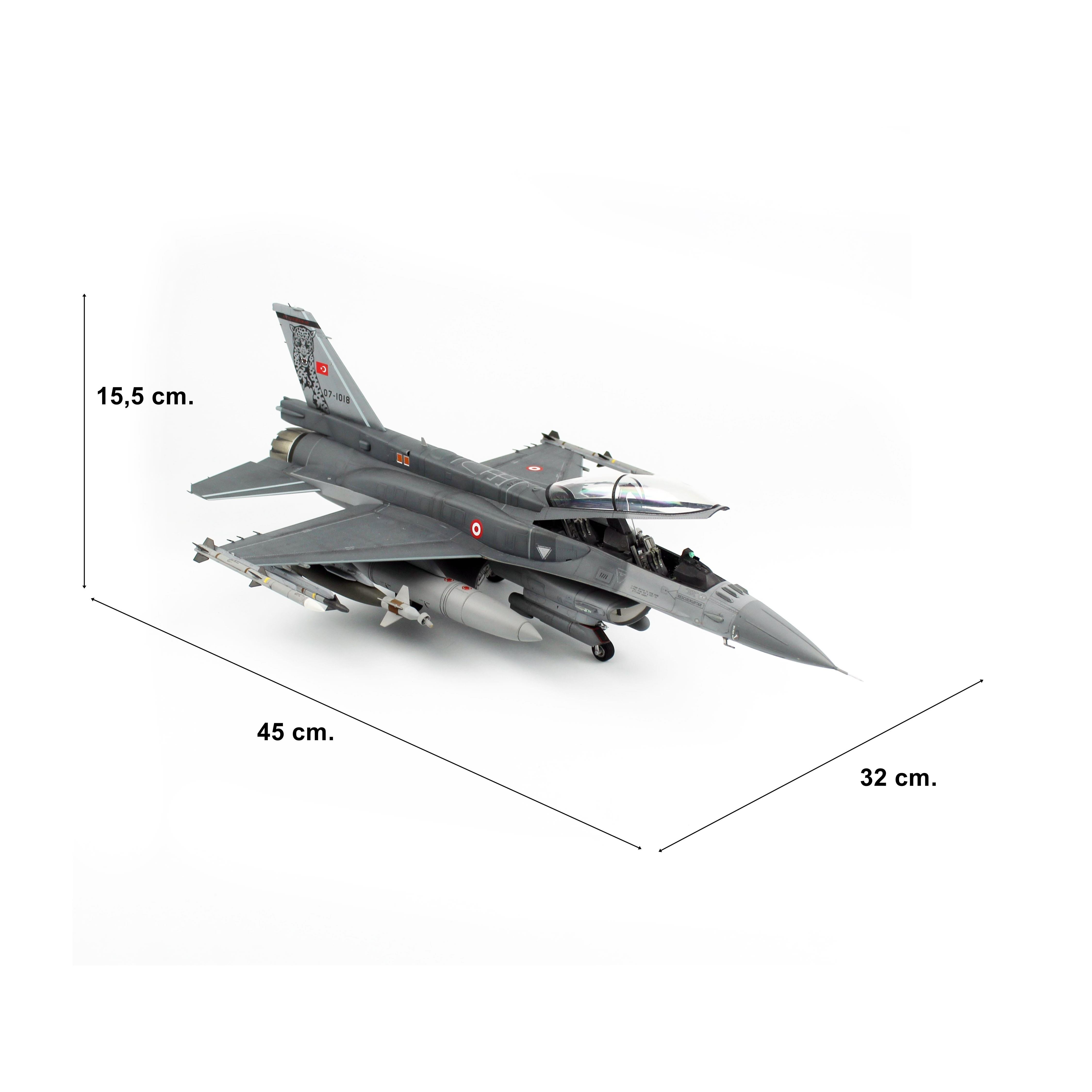 QD177 1/32 Ölçek, F-16C B50+ Pars Filo, Sergilemeye Hazır Savaşl Uçağı Modeli 2 F16
