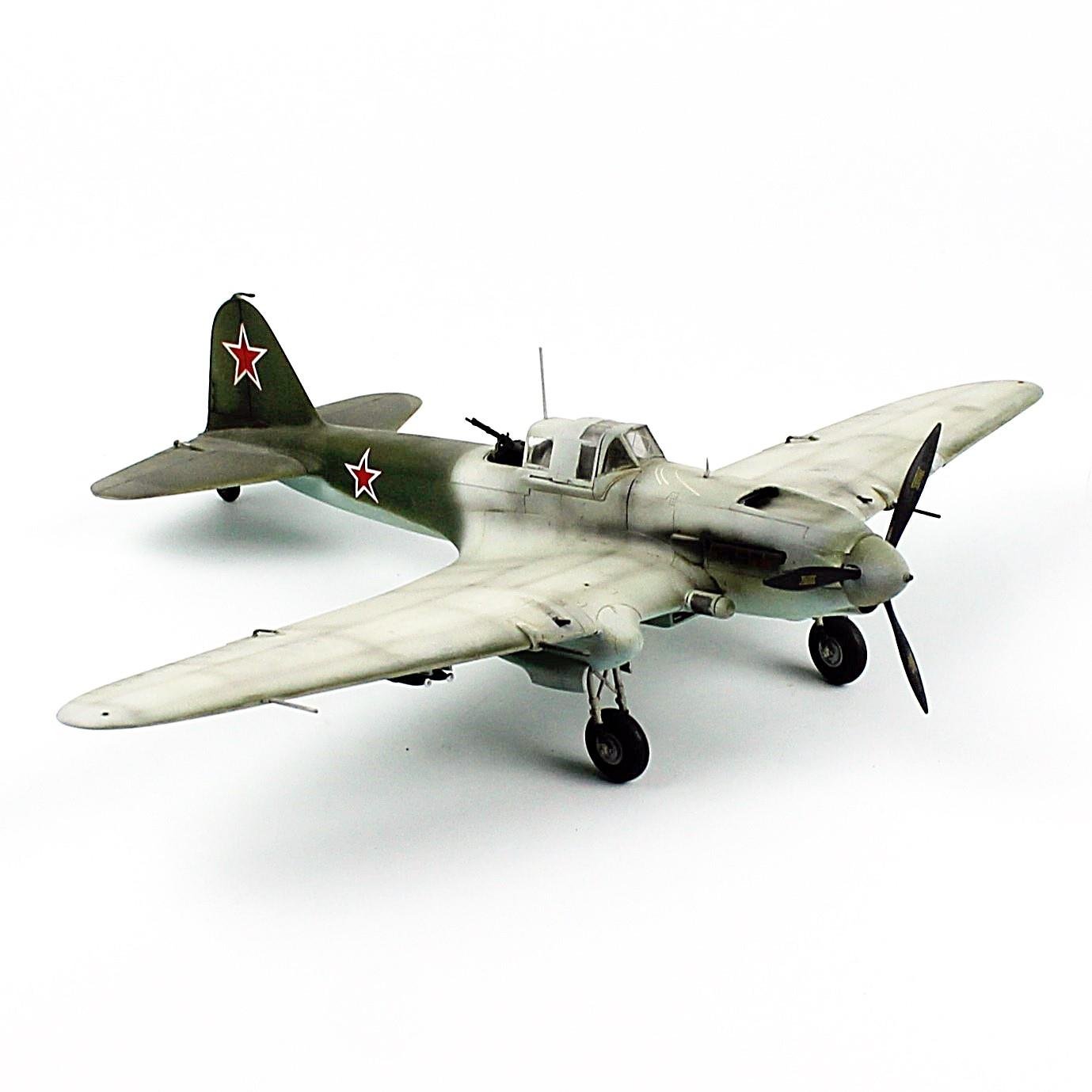 QD178 1/48 Ölçek, IL-2, Savaş Uçağı, Sergilemeye Hazır Savaşl Uçağı Modeli