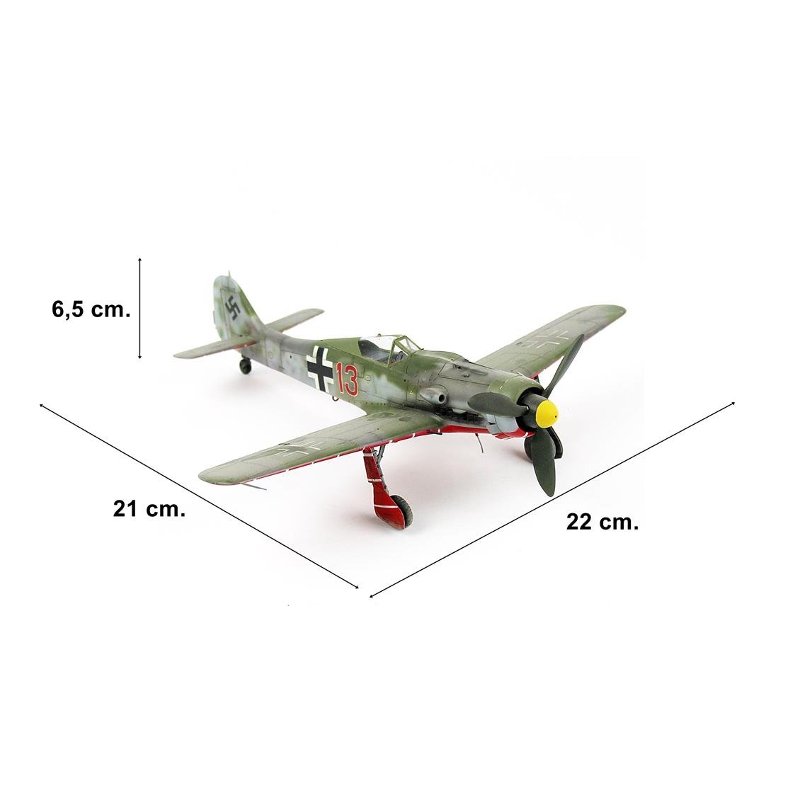 QD181 1/48 Ölçek, FOCKE-WULF 190 D 9, Sergilemeye Hazır Savaşl Uçağı Modeli