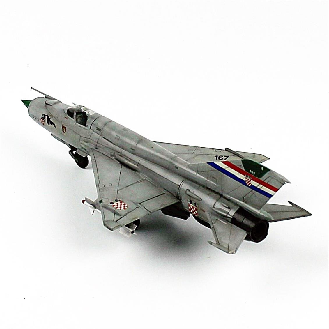 QD184 1/72 Ölçek, MIG-21 Hırvatistan Hava Kuvvetleri, Sergilemeye Hazır Savaşl Uçağı Modeli
