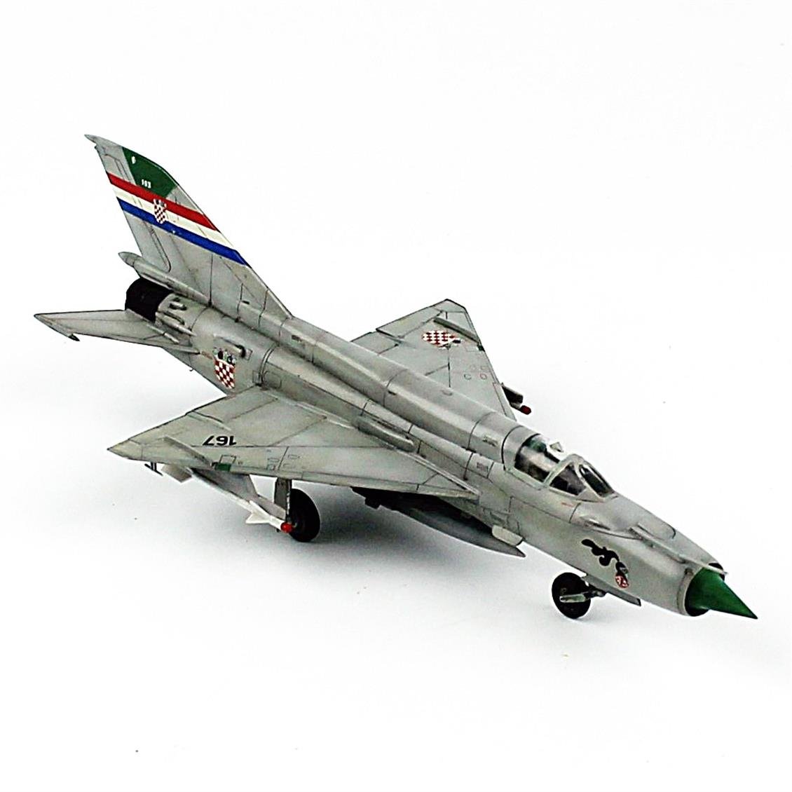 QD184 1/72 Ölçek, MIG-21 Hırvatistan Hava Kuvvetleri, Sergilemeye Hazır Savaşl Uçağı Modeli