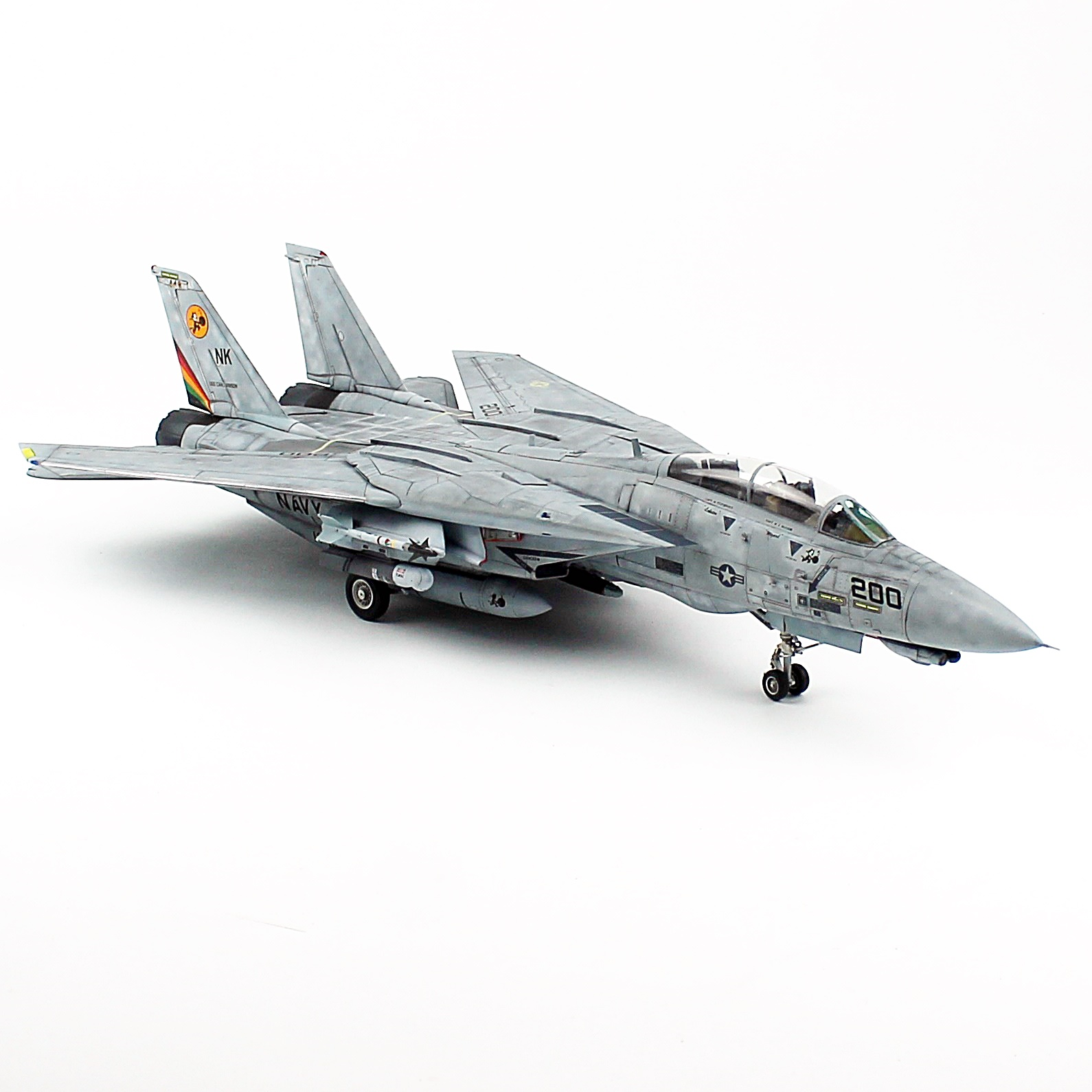 QD195 1/48 Ölçek, F-14 D Tomcat VF 31, Sergilemeye Hazır Model Uçak