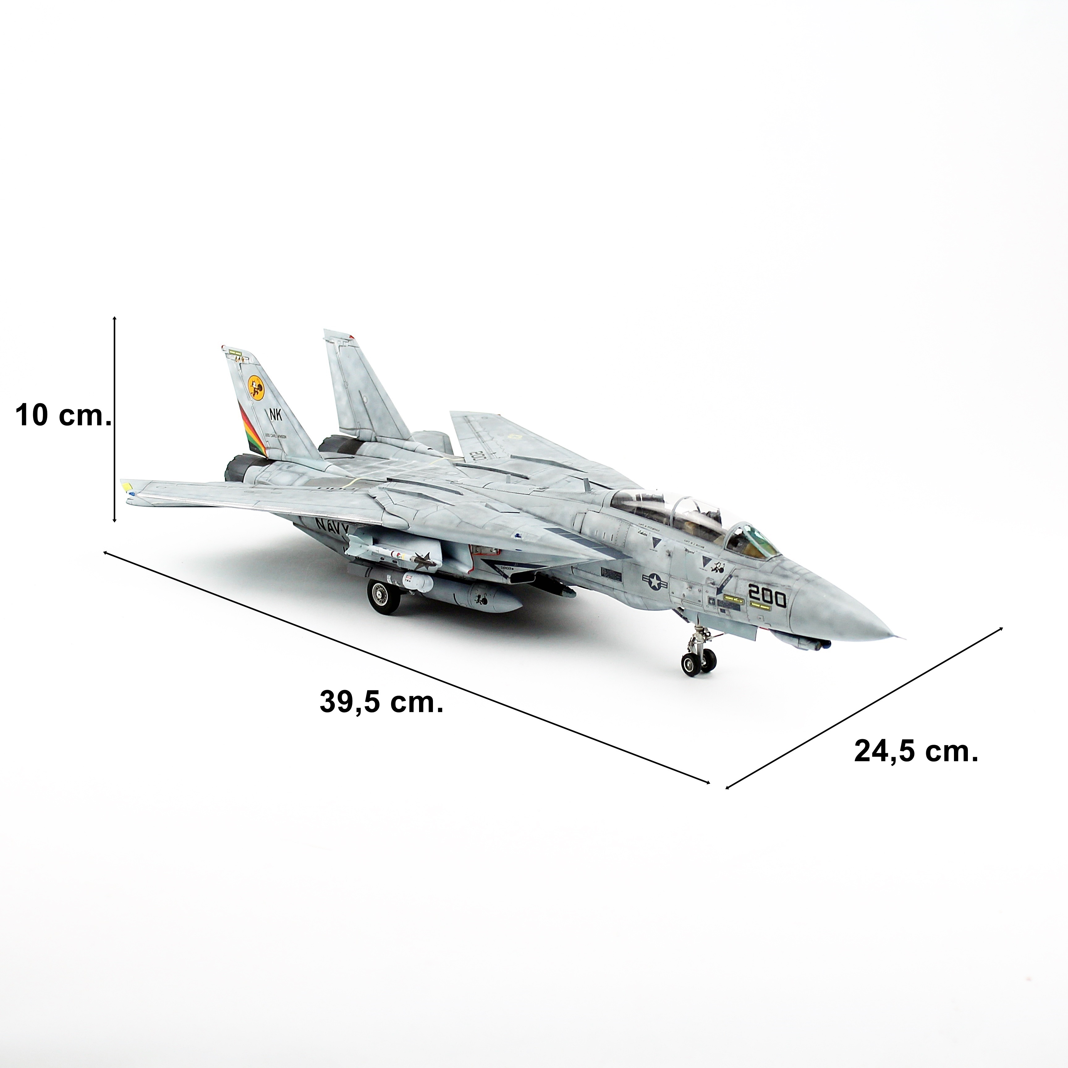 QD195 1/48 Ölçek, F-14 D Tomcat VF 31, Sergilemeye Hazır Model Uçak