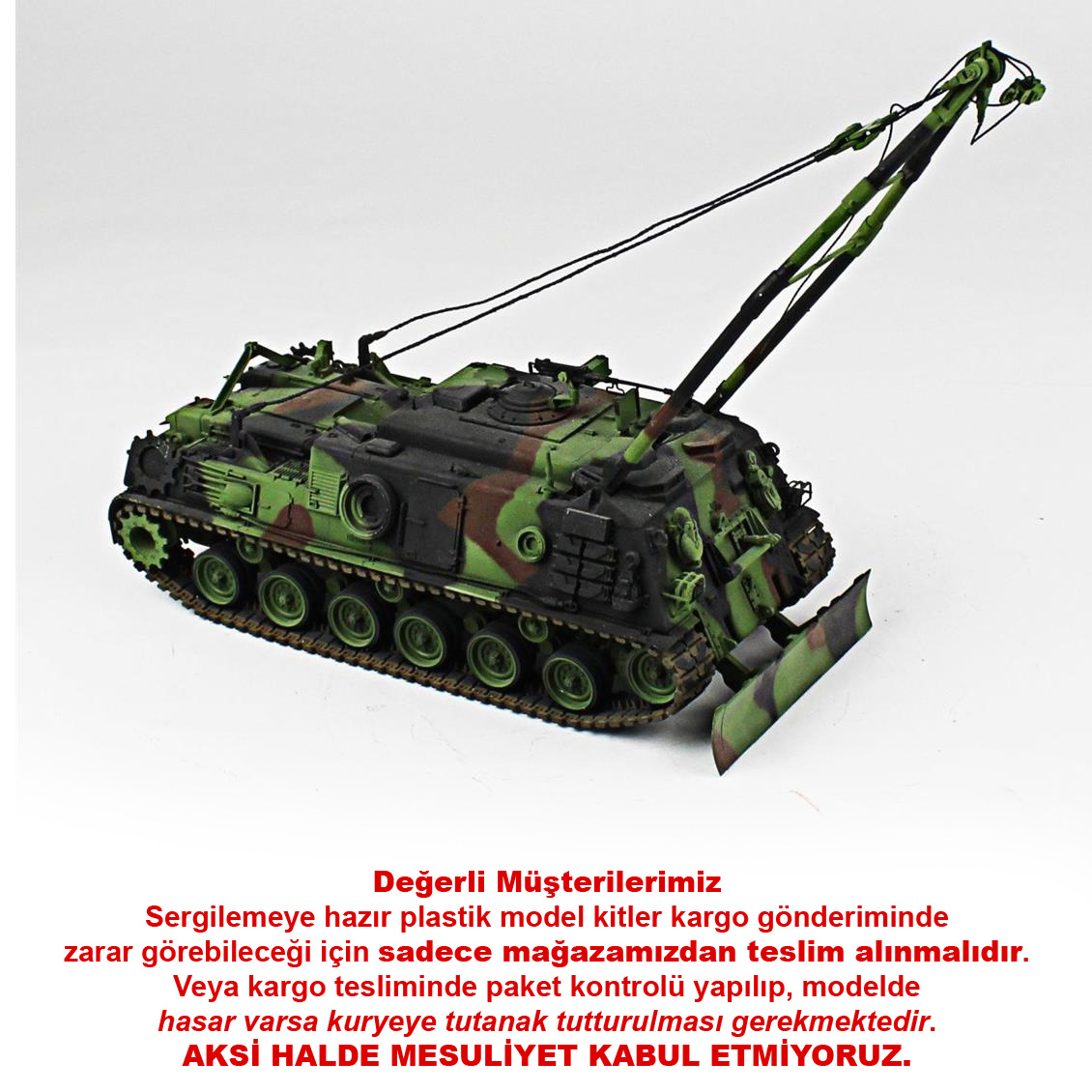 QD227 1/35 M88 Bergepanzer / afv club  Sergilemeye Hazır Plastik Tank Maketi