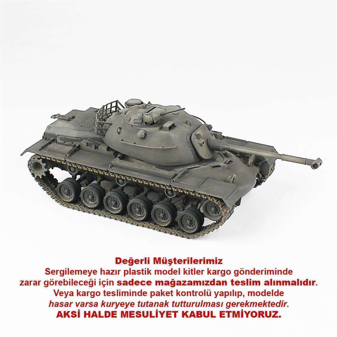 QD233 1/35 M48A2, Tamiya, Sergilemeye Hazır Plastik Tank Maketi