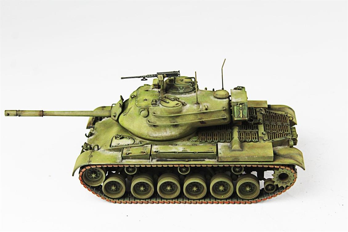 QD270 1/35 M47 Patton, Italeri, Sergilemeye Hazır Plastik Tank Maketi