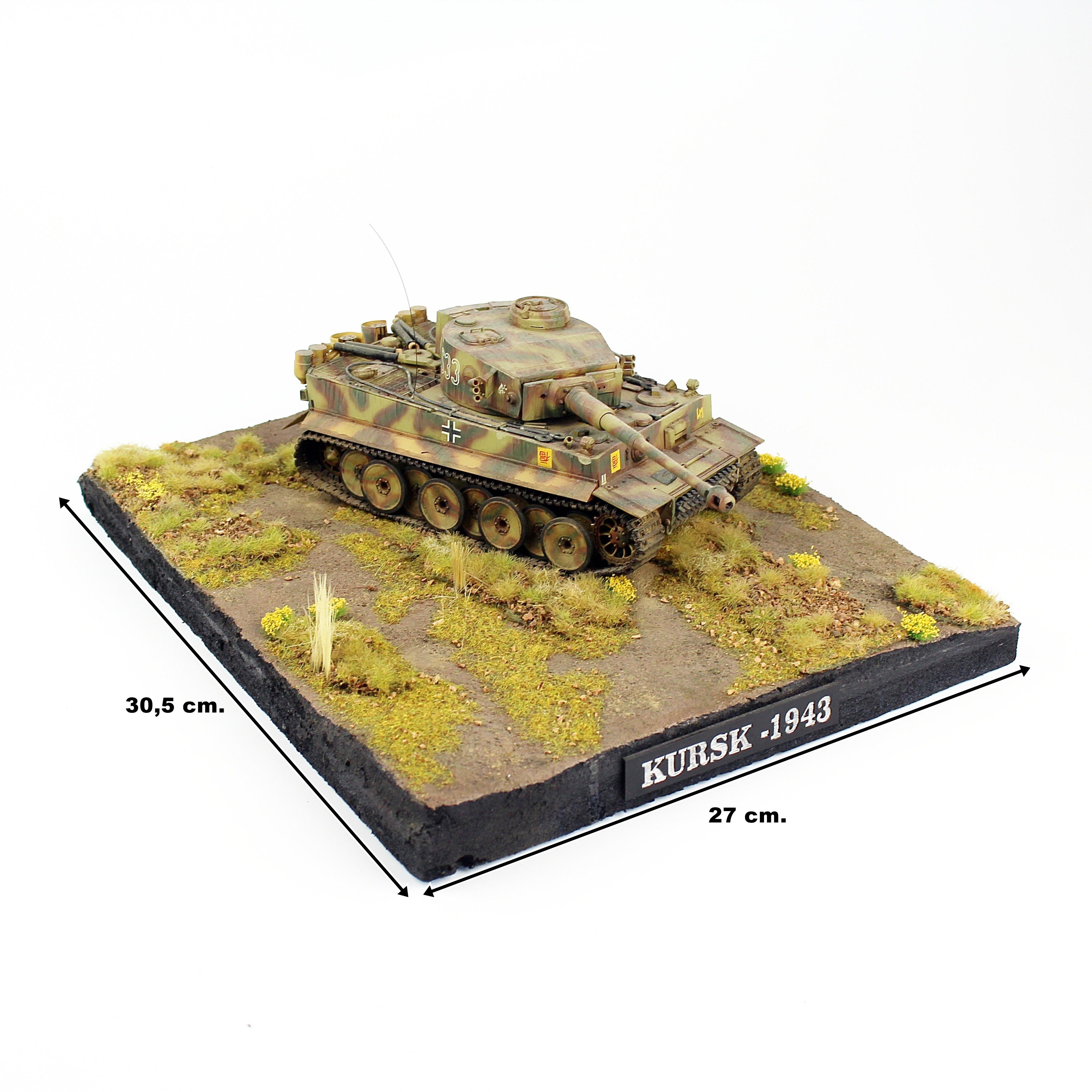 QD288 1/35 Ölçek, Tiger-1 Early (Kursk 1943)  Dioramalı Sergilemeye Hazır Plastik  Model