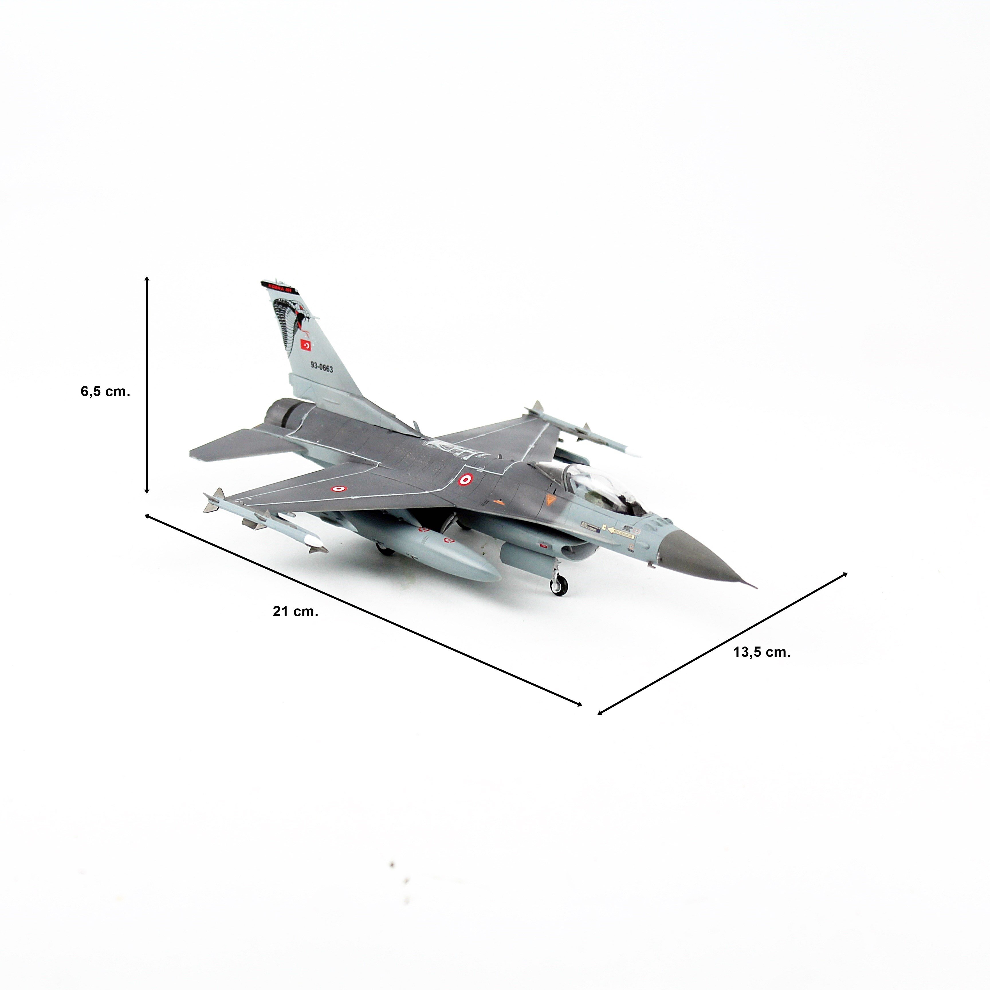 QD601 1/72 Ölçek, F-16C B-50 Savaşan Şahin, Kobra 191.Filo,Sergilemeye Hazır Model Uçak