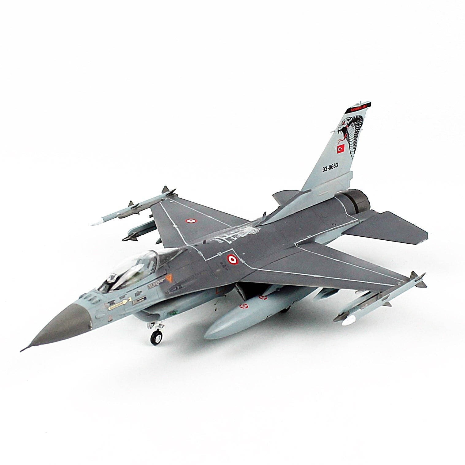 QD601 1/72 Ölçek, F-16C B-50 Savaşan Şahin, Kobra 191.Filo,Sergilemeye Hazır Model Uçak
