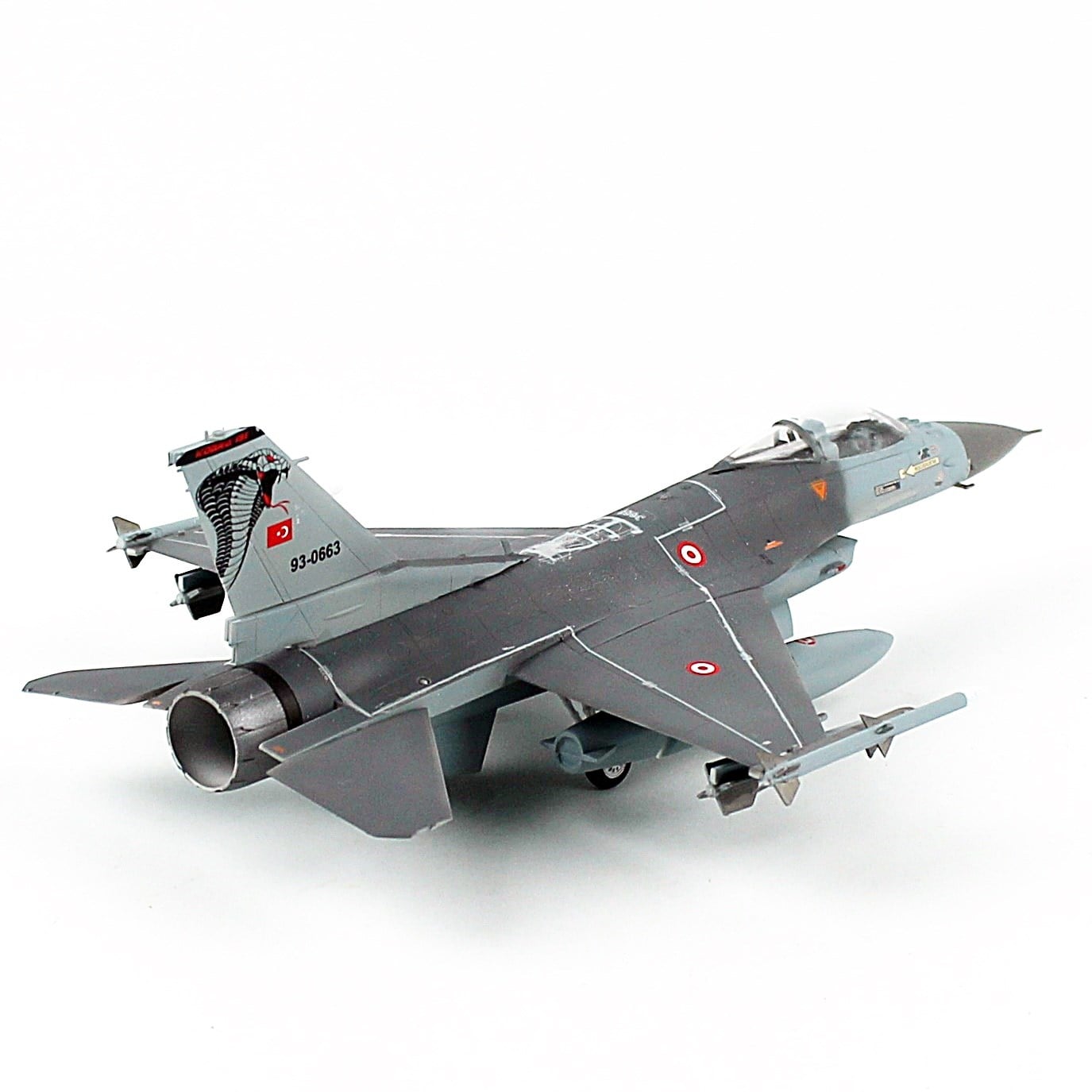 QD601 1/72 Ölçek, F-16C B-50 Savaşan Şahin, Kobra 191.Filo,Sergilemeye Hazır Model Uçak