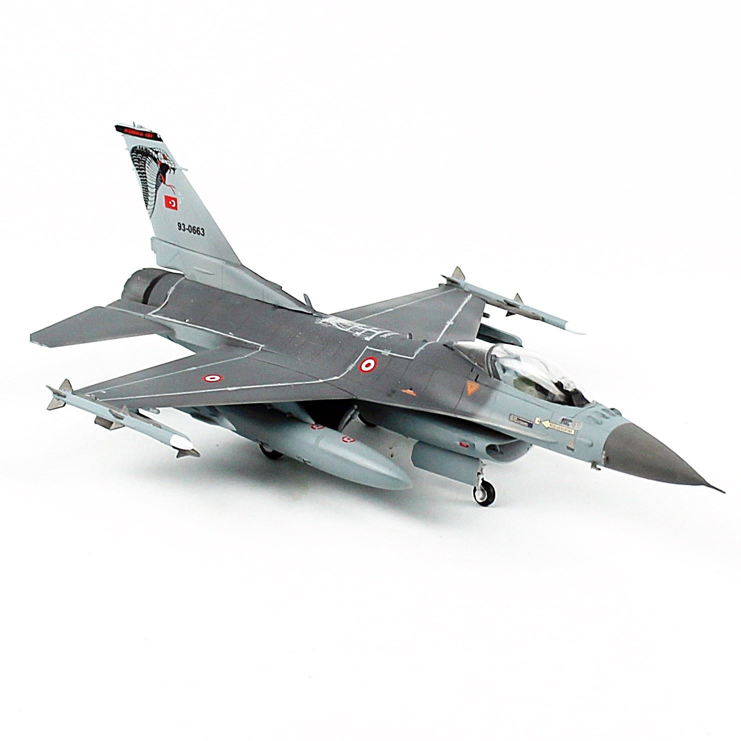 QD601 1/72 Ölçek, F-16C B-50 Savaşan Şahin, Kobra 191.Filo,Sergilemeye Hazır Model Uçak