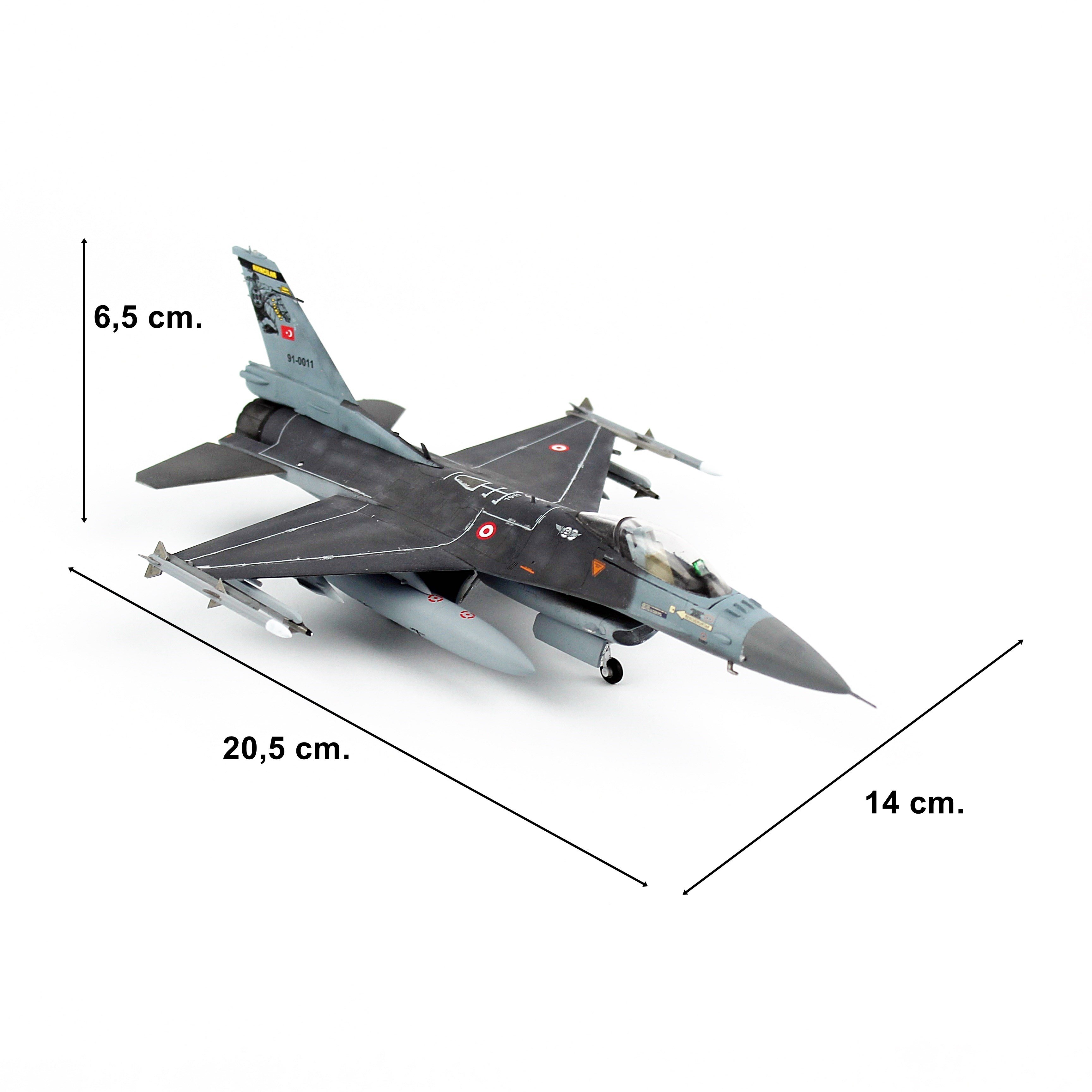 QD611 1/72 Ölçek, F-16C B-50 Savaşan Şahin, 152 Kaplan Filo, Akıncılar, Sergilemeye Hazır Model Uçak