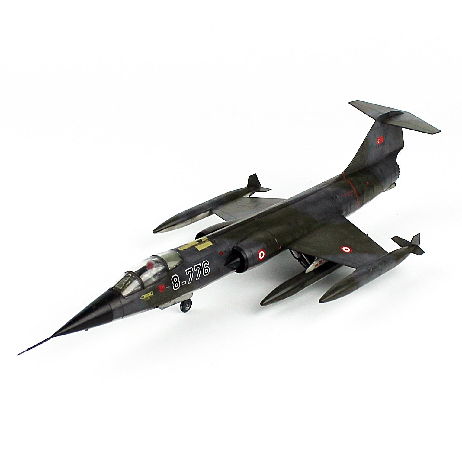 QD612 1/72 Ölçek, F-16 CF-104 Starfighter, 182 Kaplan Filo, Sergilemeye Hazır Model Uçak