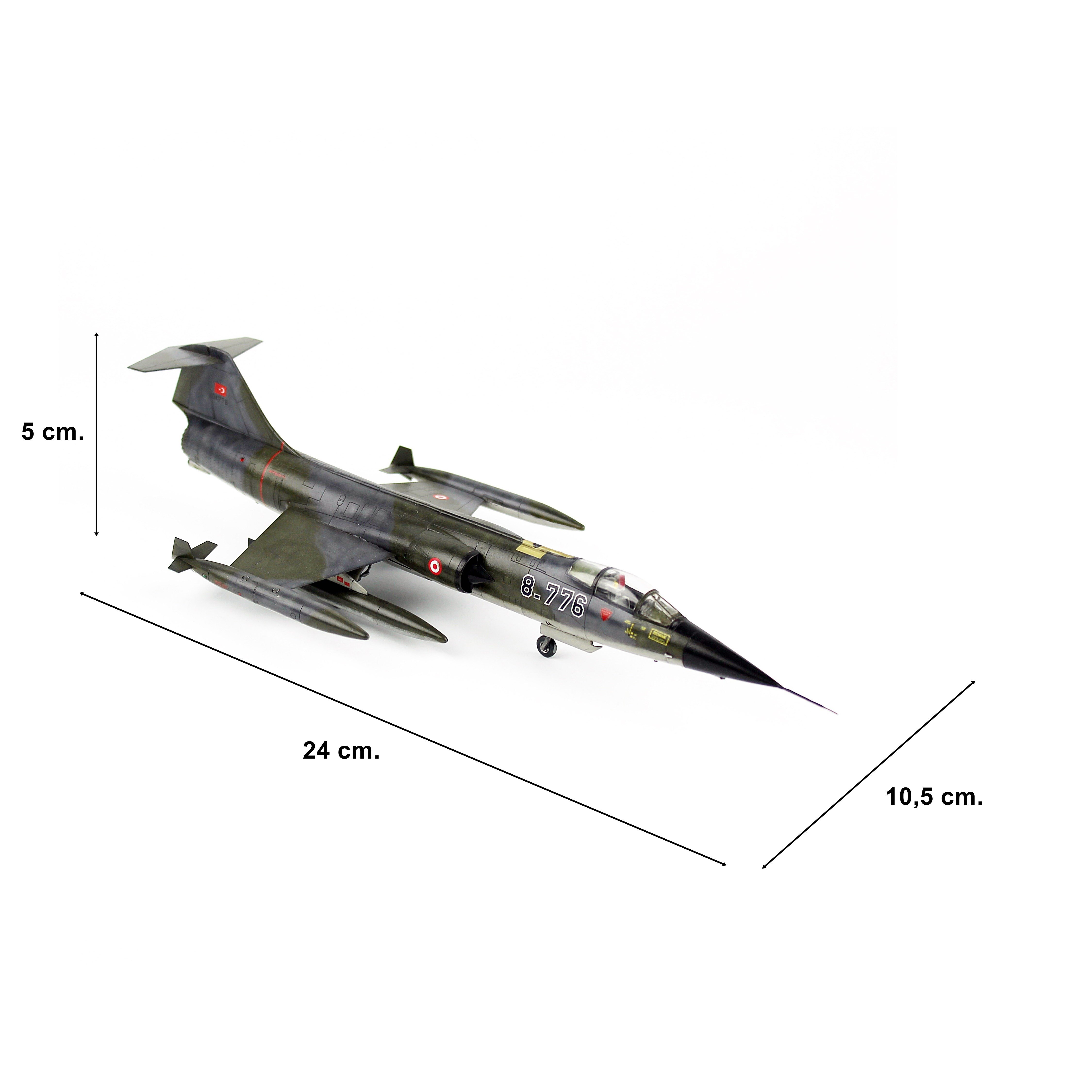 QD612 1/72 Ölçek, F-16 CF-104 Starfighter, 182 Kaplan Filo, Sergilemeye Hazır Model Uçak