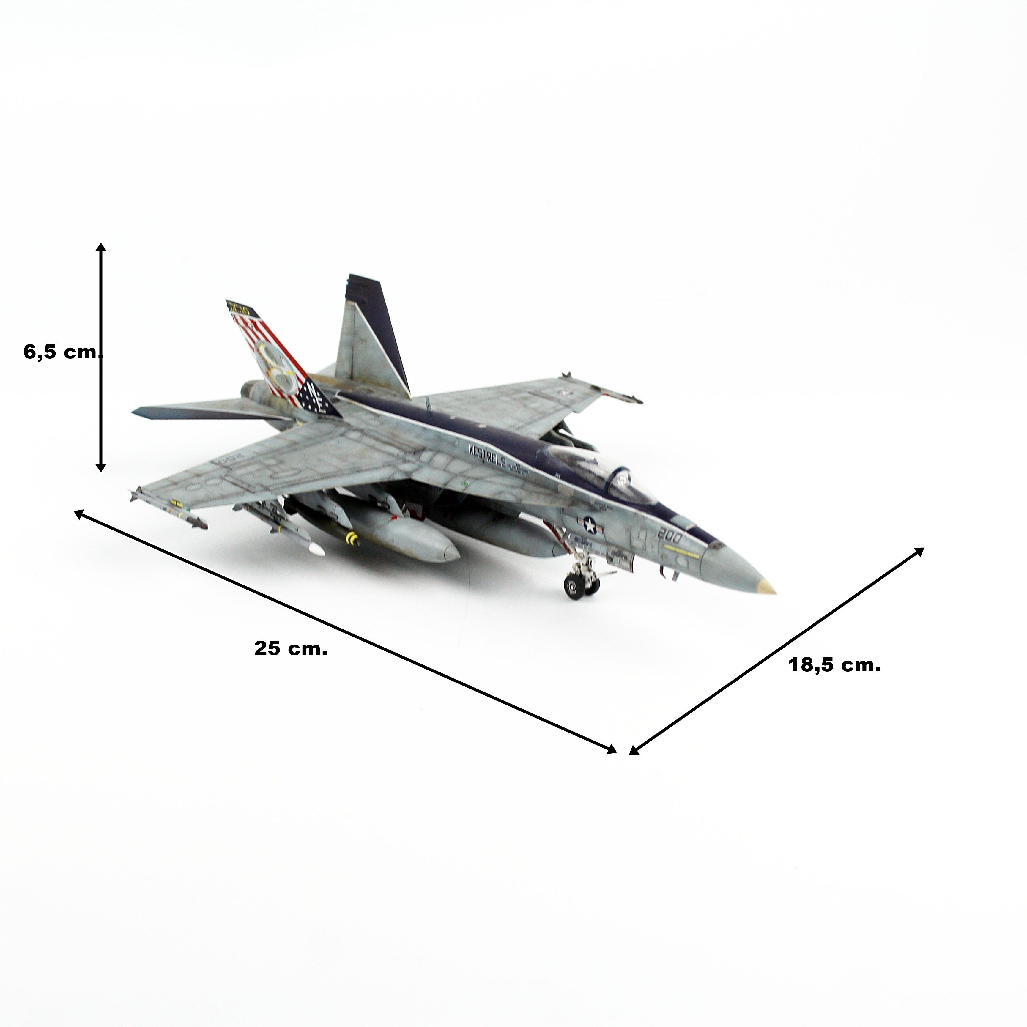 QD613 1/72 Ölçek, F/C-18C Hornet, Sergilemeye Hazır Model Uçak
