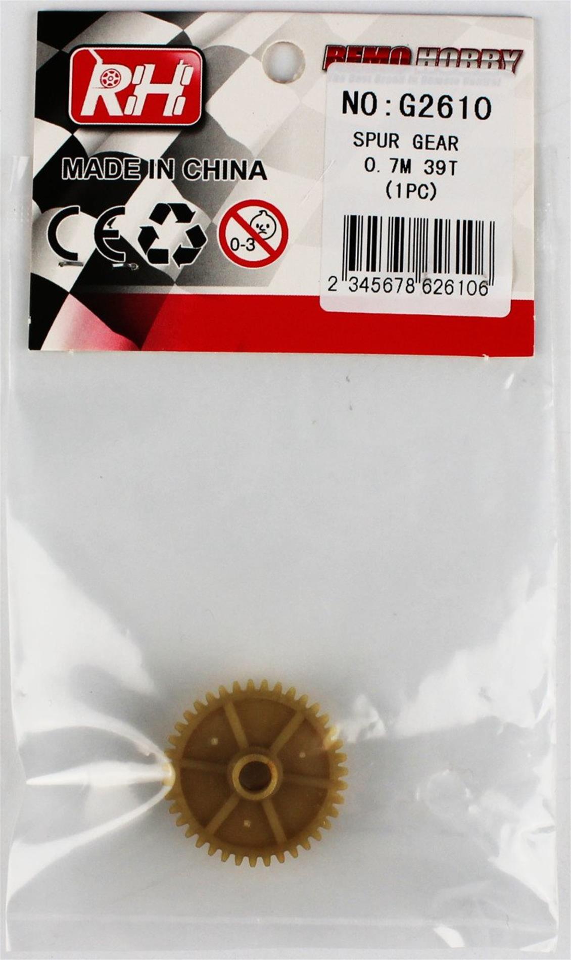 Remo G2610 Plastik Spur Dişlisi 39 T, Model Araç Yedek Parçası