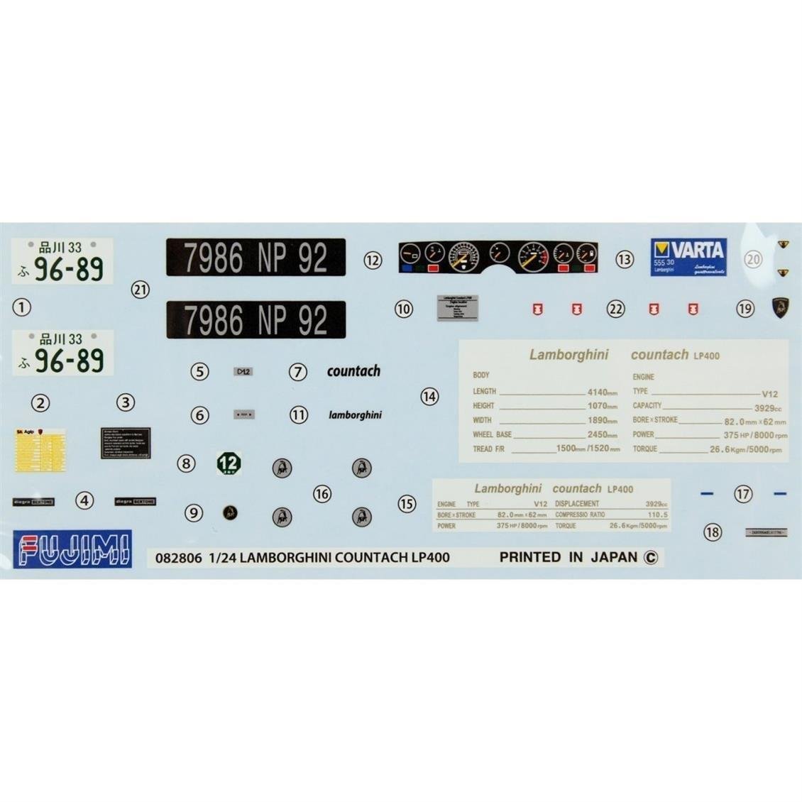 RS-60 1/24 LAMBORGHİNİ COUNTACH LP400