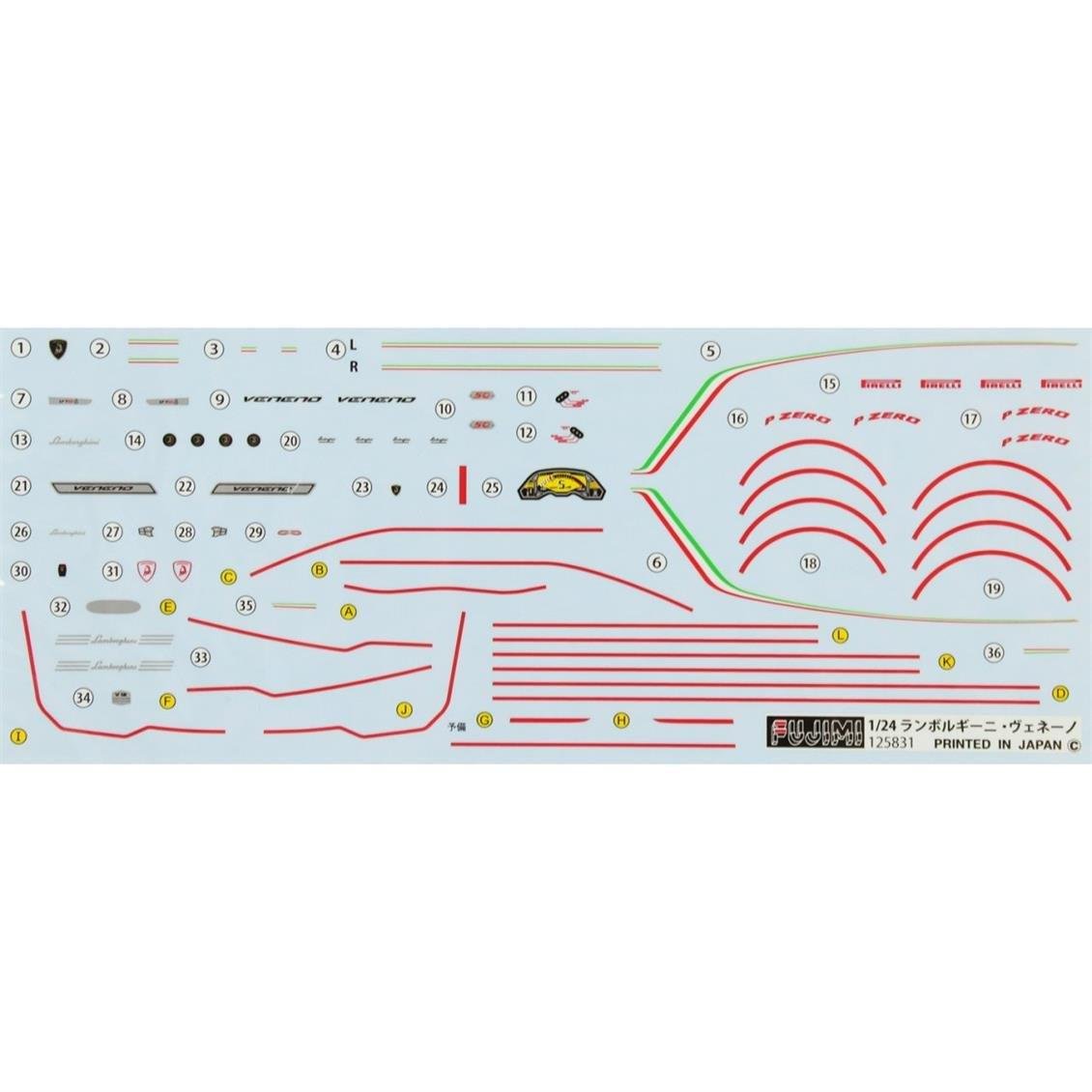 RS-94 1/24 LAMBORGHİNİ VENENO W/ENGİNE