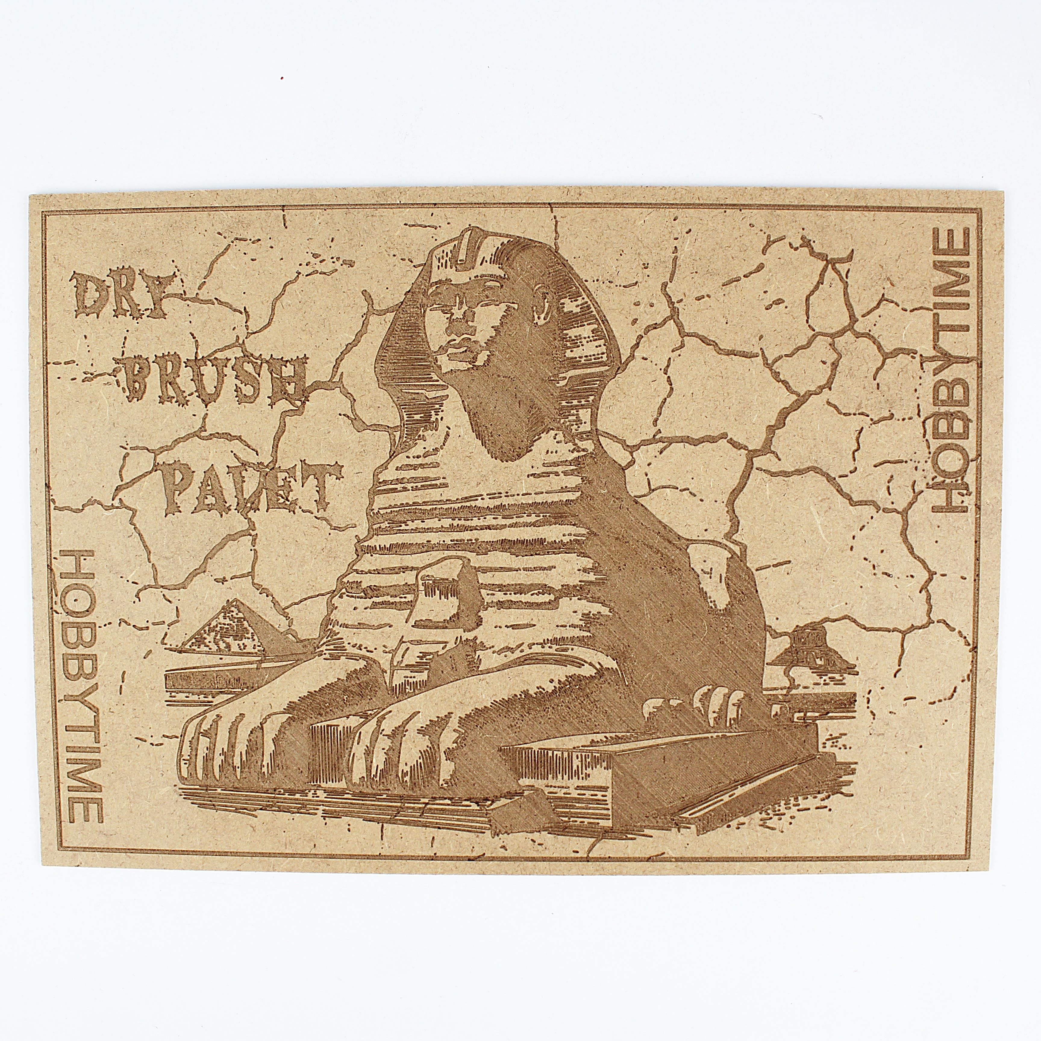 Sefenks Motifli DryBrush Paleti, MDF üzeri Lazer Kazıma, 21X30 cm.