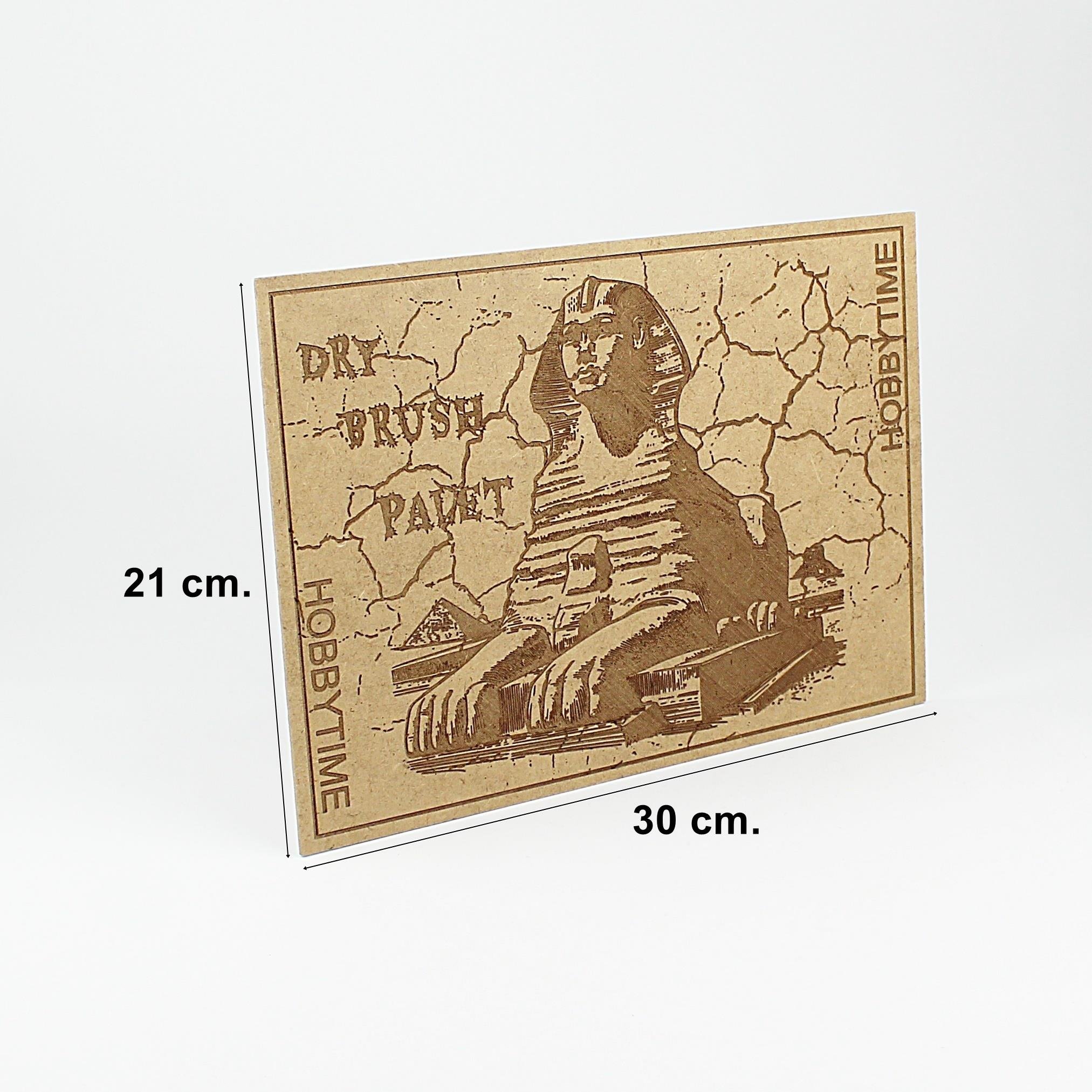 Sefenks Motifli DryBrush Paleti, MDF üzeri Lazer Kazıma, 21X30 cm.