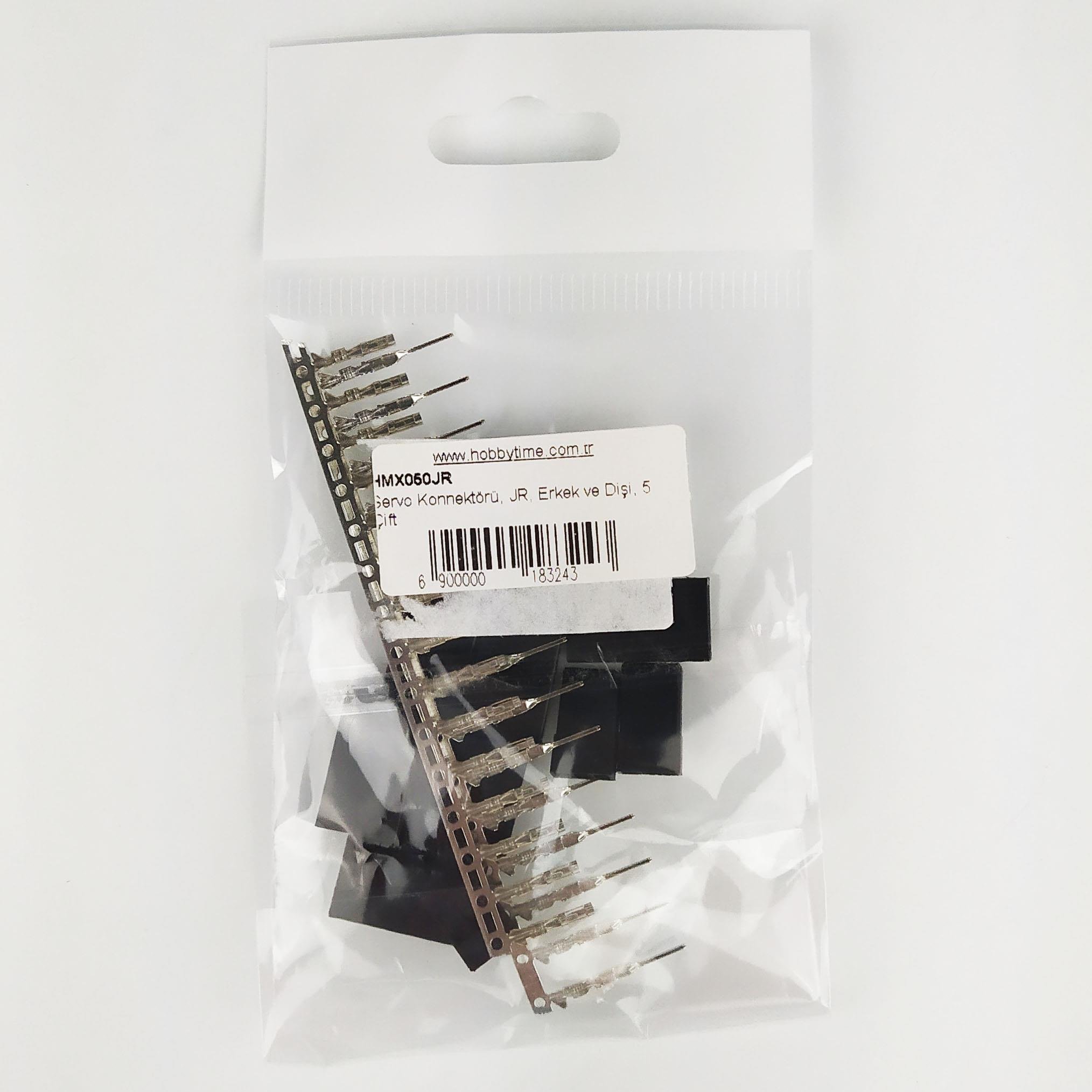 Servo Konnektörü, JR, Erkek ve Dişi, 5 Çift