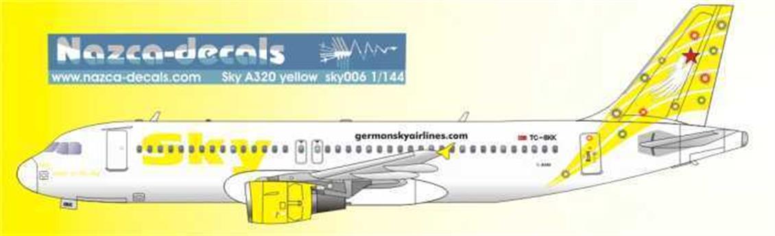 SKY006 1/144 SKY A320 YELLOW        