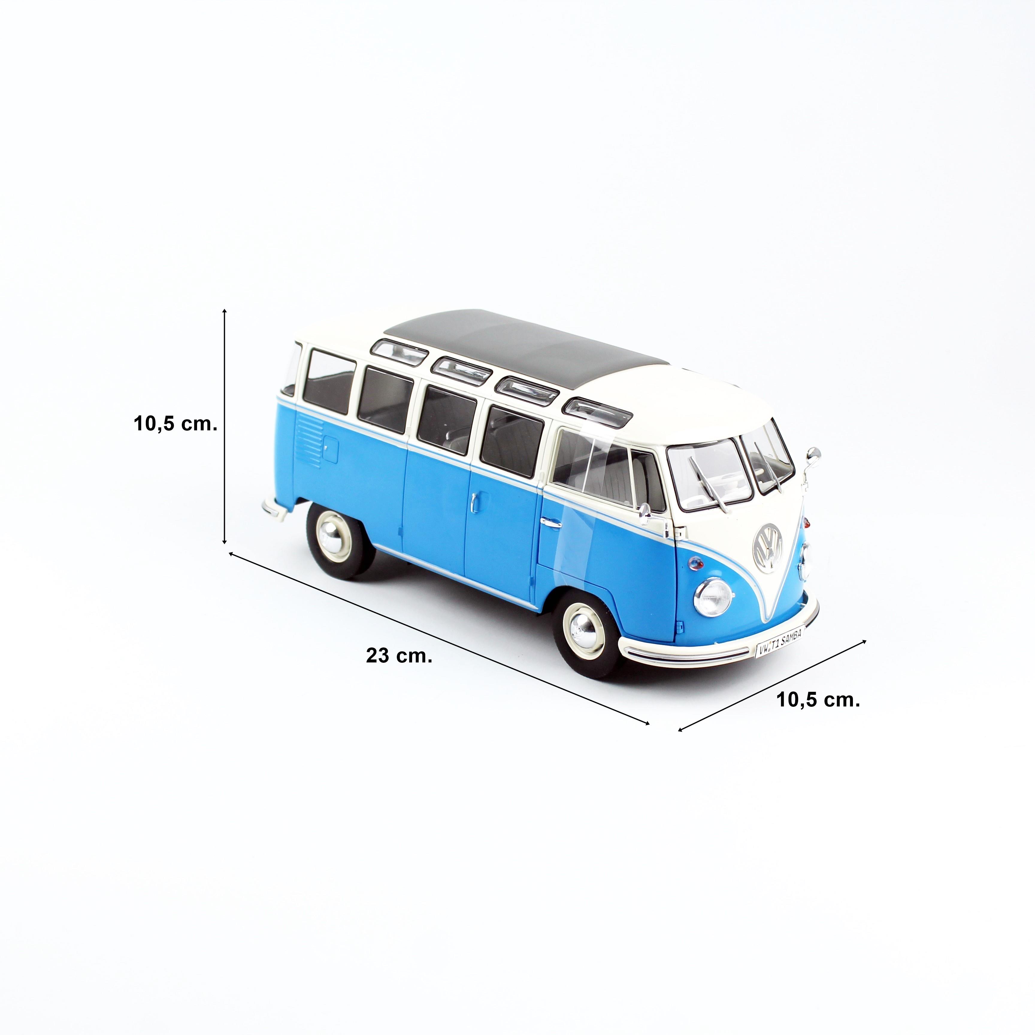 Solido 1/18 Ölçek, Volkvagen T1 Samba Minibüs 1962, ,Sergilemeye Hazır Model Araba
