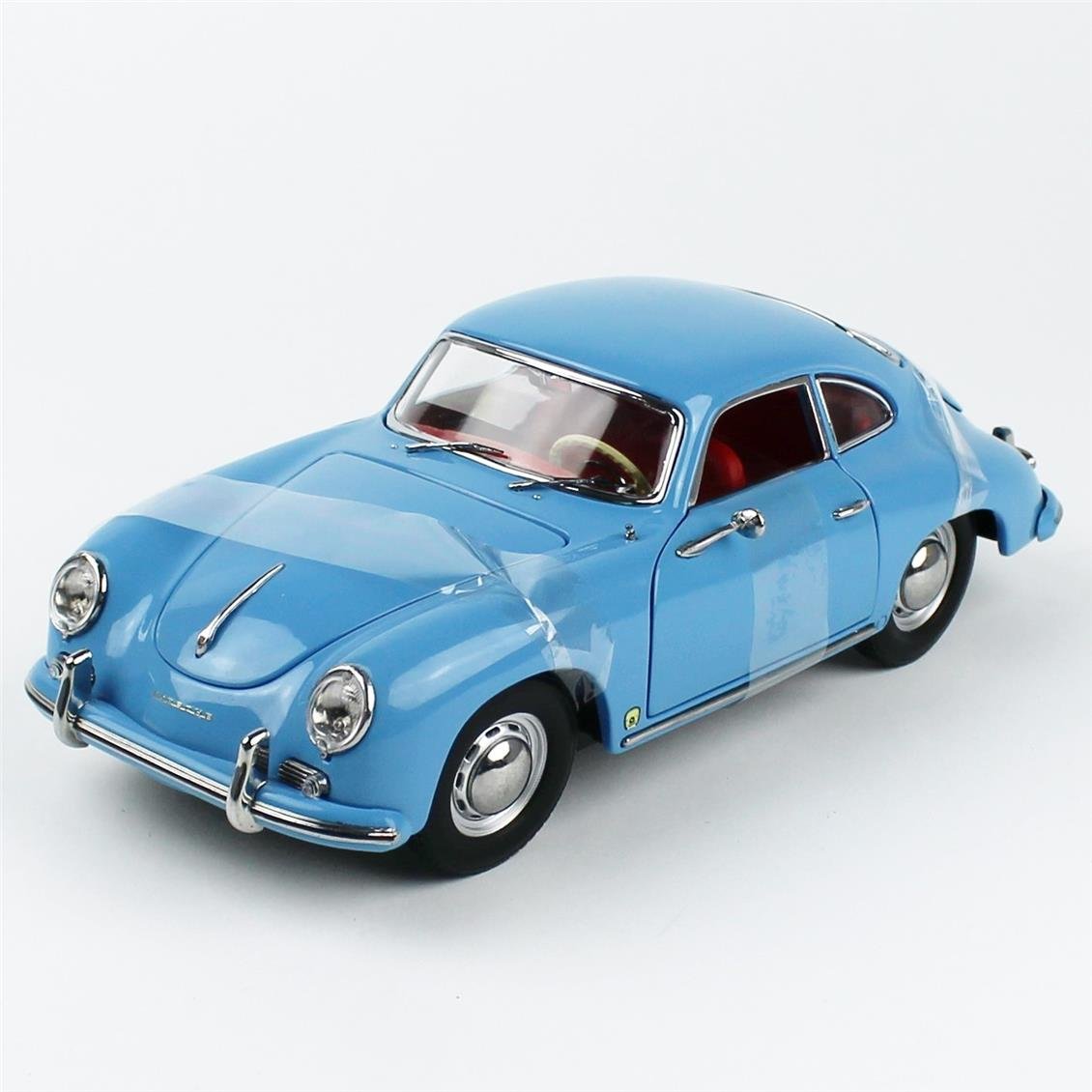 Sunstar 1342 1/18 Ölçek, 1957 Porsche 356A 1500 GS Carrera GT, Parlak Mavi, Sergilemeye Hazır Metal Araba Modeli