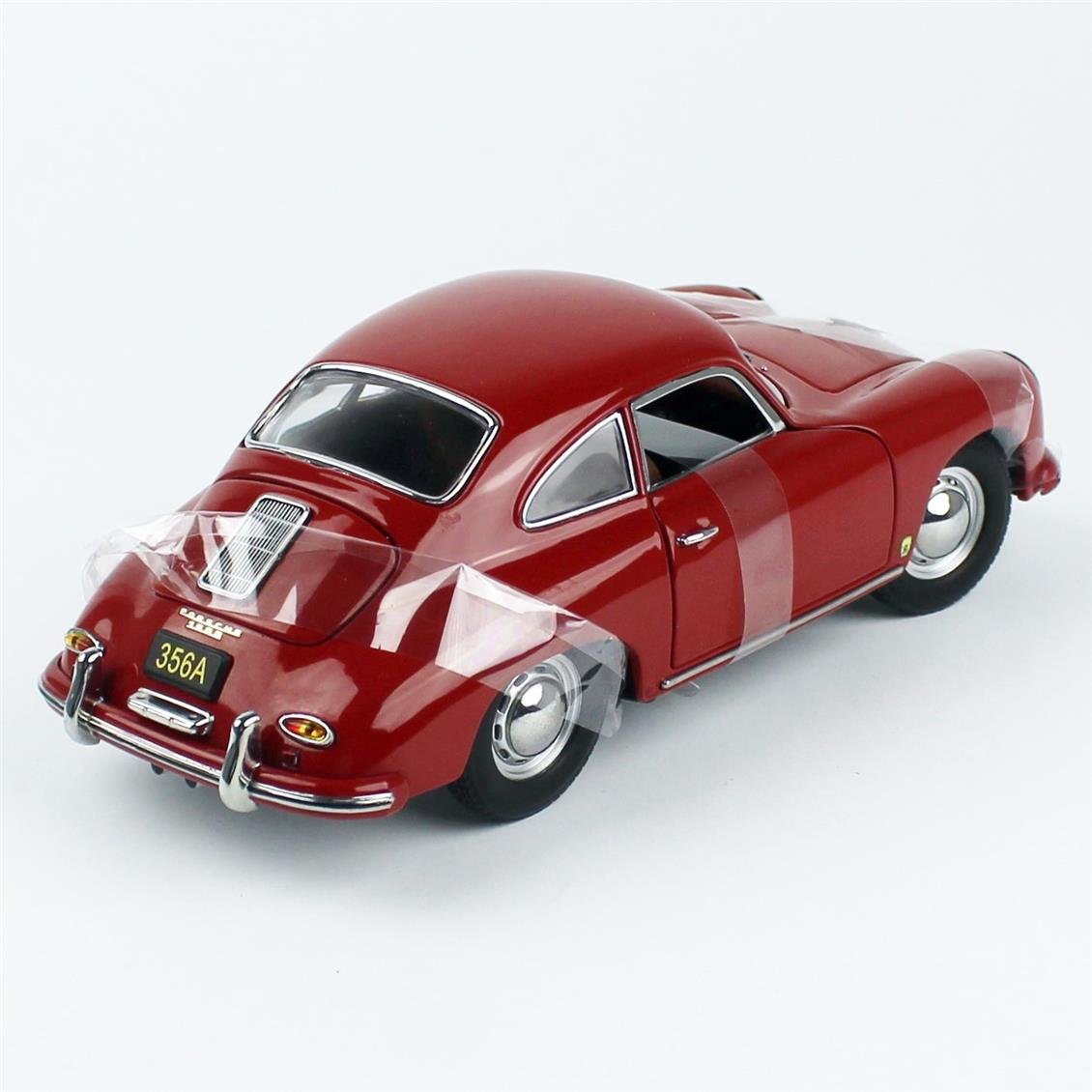 Sunstar 1350 1/18 Ölçek, 1957 Porsche 356A 1500 GS Carrera GT, Polyantha Kırmızı, Sergilemeye Hazır Metal Araba Modeli