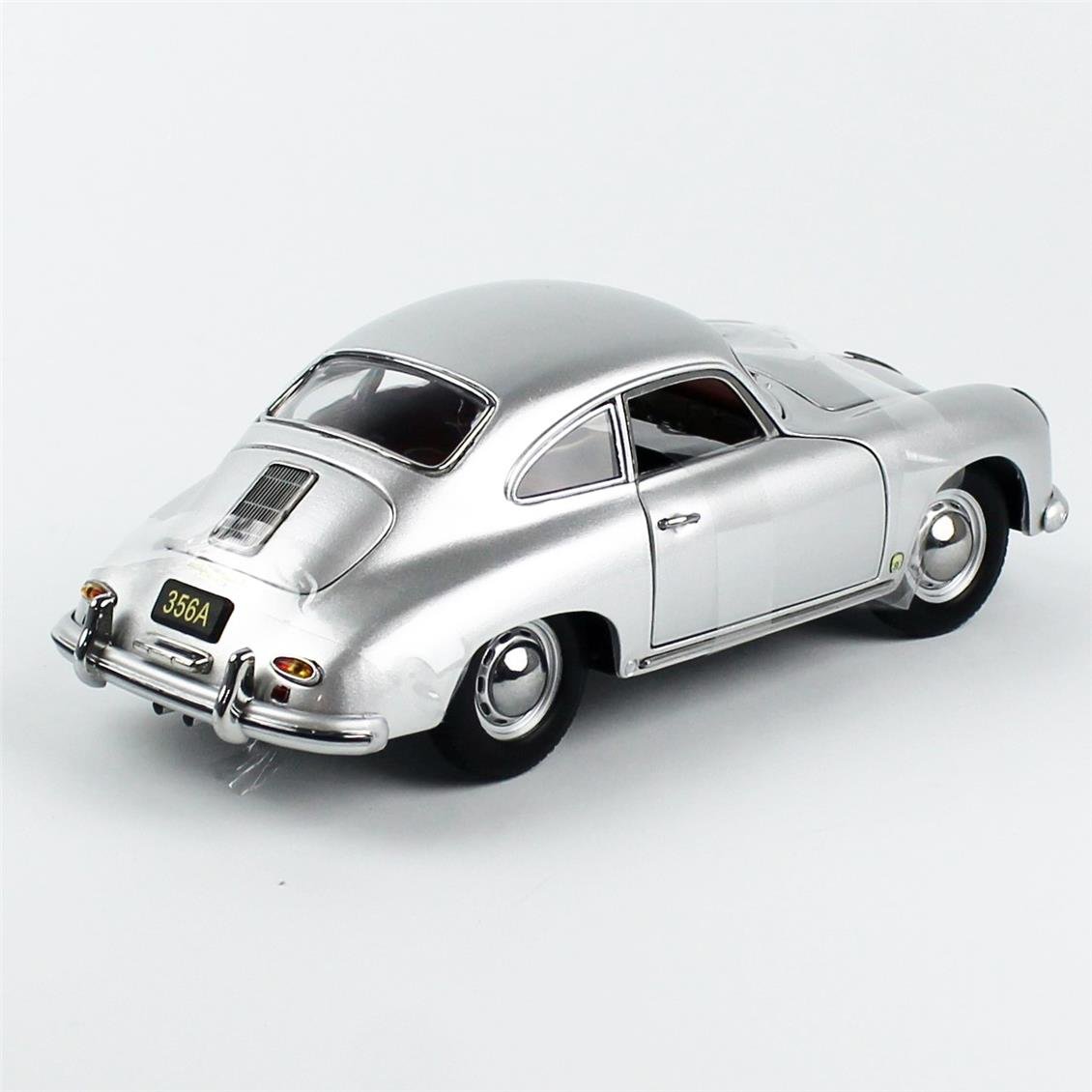 Sunstar 1351 1/18 Ölçek, 1957 Porsche 356A 1500 GS Carrera GT, Gümüş Metalik, Sergilemeye Hazır Metal Araba Modeli