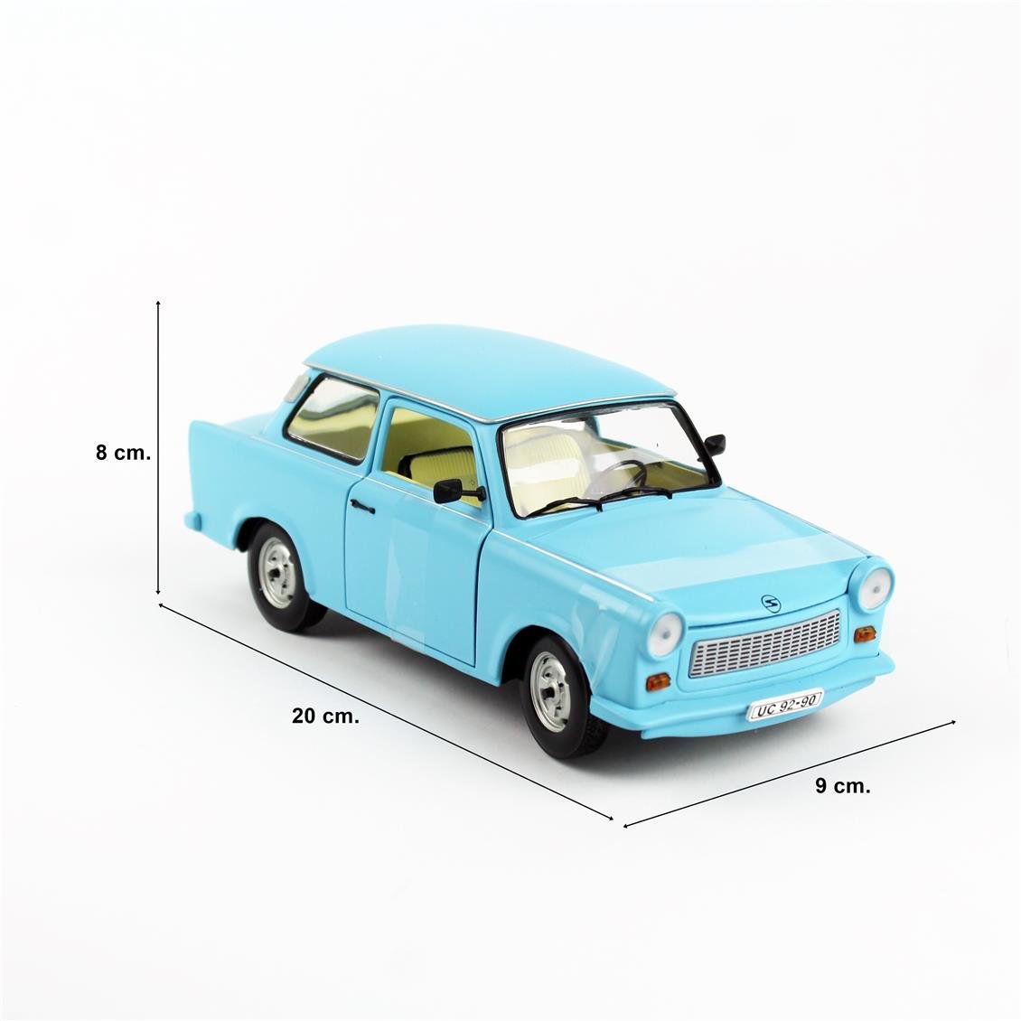 Sunstar 4290 1/18 Ölçek, Trabant 601, Mavi, Sergilemeye Hazır Metal Araba Modeli