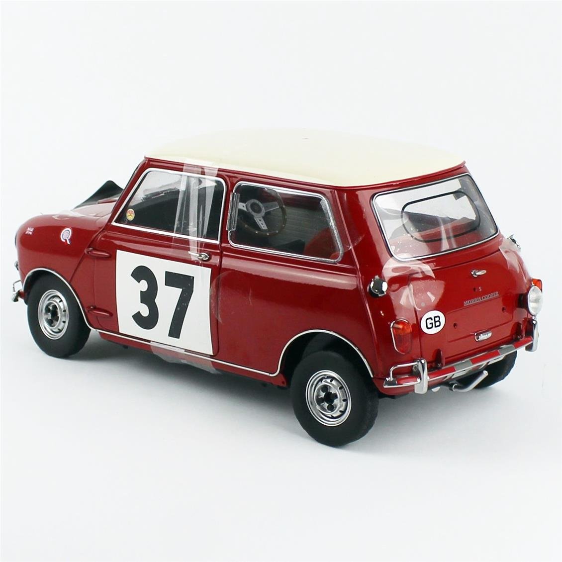 Sunstar 5326 1/12 Ölçek, Mini Cooper S - 37 P.Hopkirk/H. Liddon, Winner Rally Monaco 1964, Sergilemeye Hazır Metal Araba Modeli