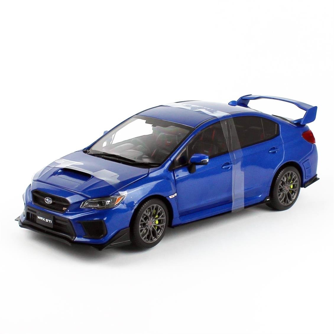 Sunstar 5555 1/18 Ölçek, Subaru WRX STI 2018 Customised Version, Mavi, Sergilemeye Hazır Metal Araba Modeli