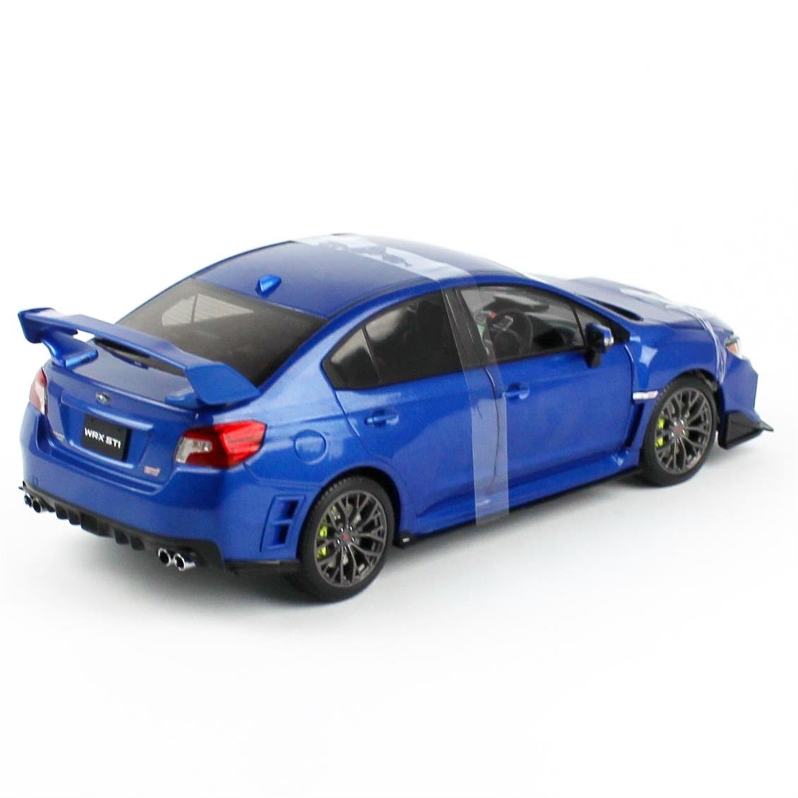 Sunstar 5555 1/18 Ölçek, Subaru WRX STI 2018 Customised Version, Mavi, Sergilemeye Hazır Metal Araba Modeli