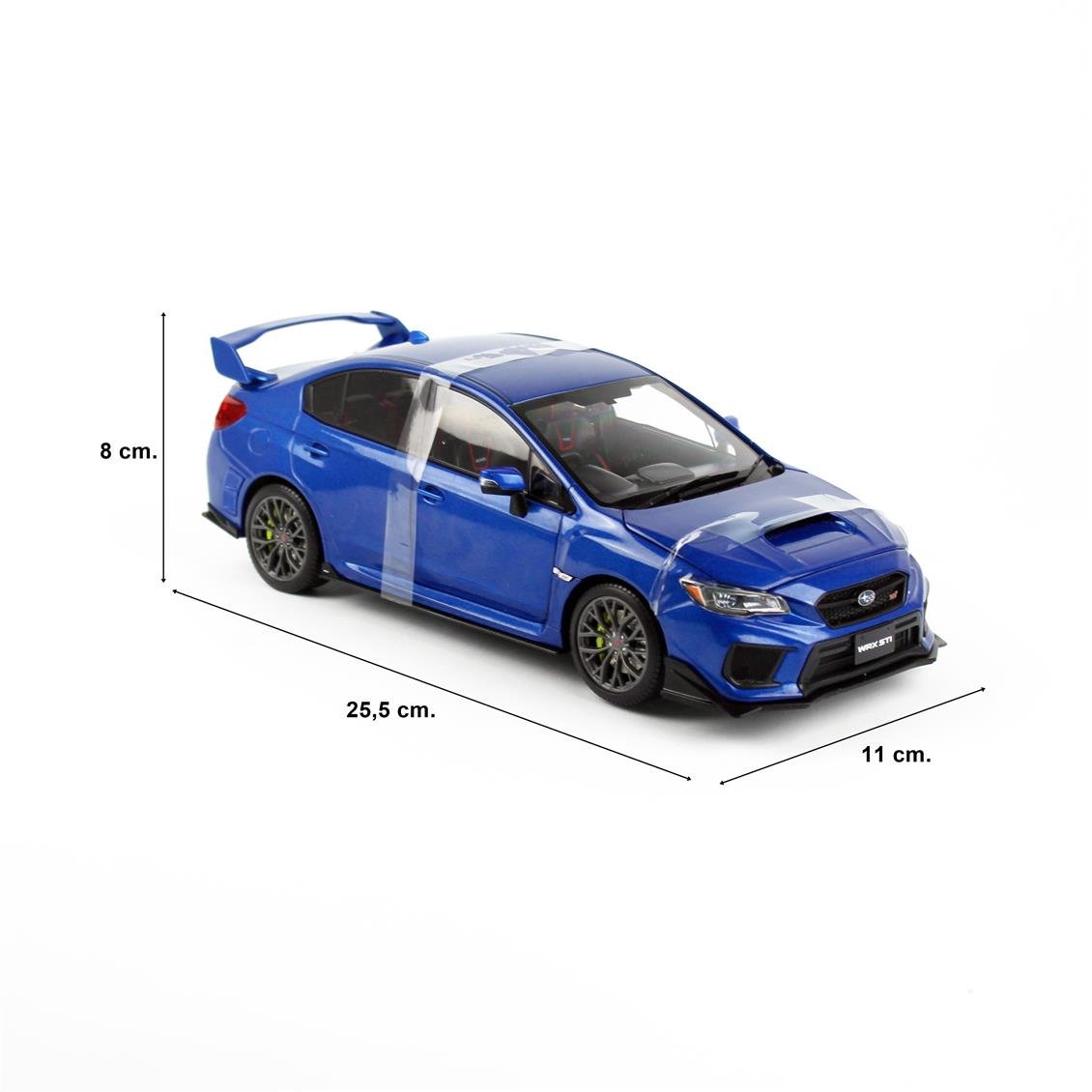 Sunstar 5555 1/18 Ölçek, Subaru WRX STI 2018 Customised Version, Mavi, Sergilemeye Hazır Metal Araba Modeli