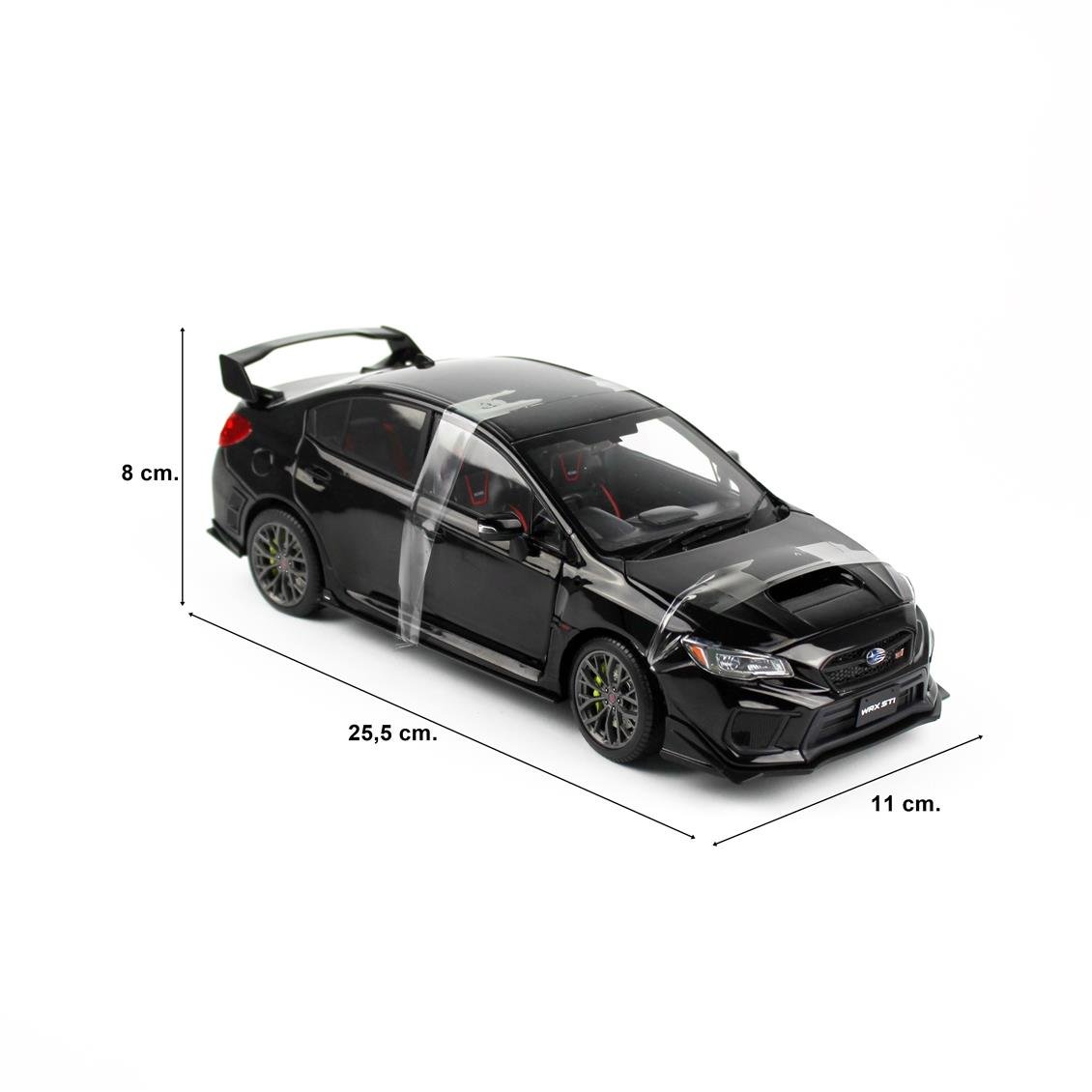 Sunstar 5557 1/18 Ölçek, Subaru WRX STI 2018 Customised Version, Siyah, Sergilemeye Hazır Metal Araba Modeli