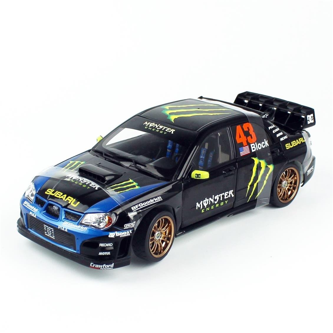 Sunstar 5582R 1/18 Ölçek, Subaru Impreza WRC06, Ken Block Gymkhana 2008, Sergilemeye Hazır Metal Araba Modeli
