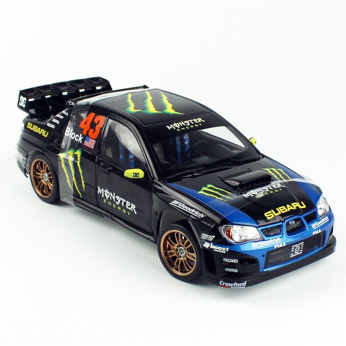 Sunstar 5582R 1/18 Ölçek, Subaru Impreza WRC06, Ken Block Gymkhana 2008, Sergilemeye Hazır Metal Araba Modeli