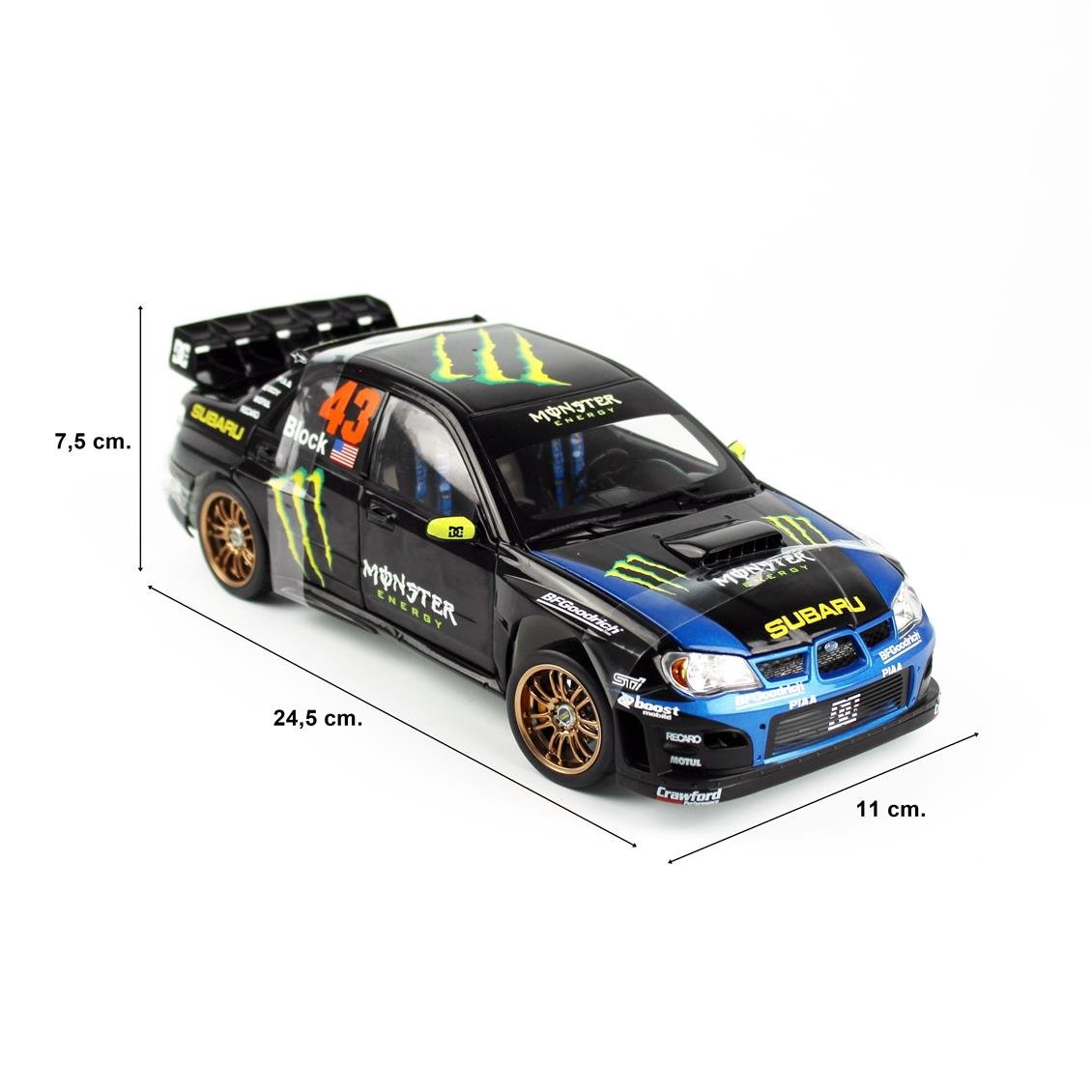 Sunstar 5582R 1/18 Ölçek, Subaru Impreza WRC06, Ken Block Gymkhana 2008, Sergilemeye Hazır Metal Araba Modeli