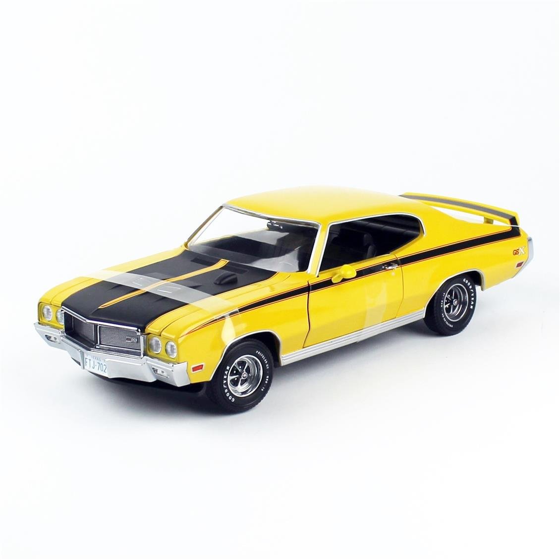 Sunstar 5702 1/18 Ölçek, 1970 Buick GSX, Sarı, Sergilemeye Hazır Metal Araba Modeli