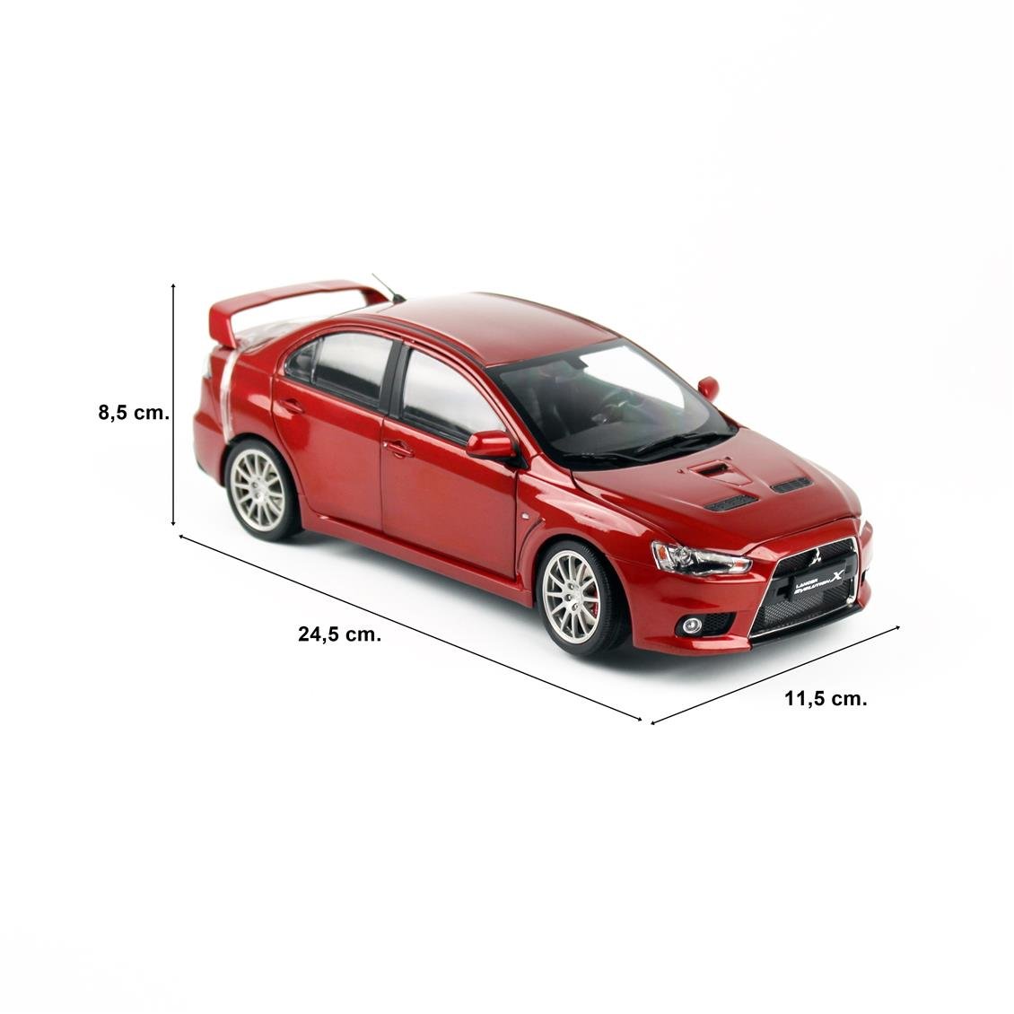 Sunstar 5822 1/18 Ölçek, Mitsubishi Lancer Evolution X, Kırmızı Metalik, Sergilemeye Hazır Metal Araba Modeli