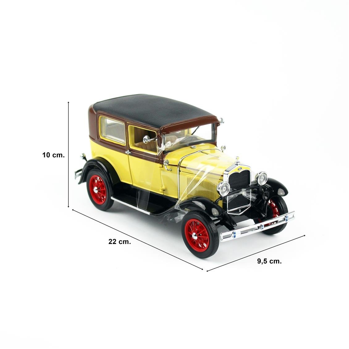 Sunstar 6191 1/18 Ölçek, 1931 Ford Model A Tudor, Kahverengi/Bej, Sergilemeye Hazır Metal Araba Modeli