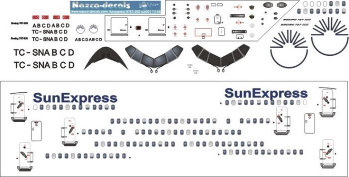 SUX001 1/144 SUNEXPRESS B757-200