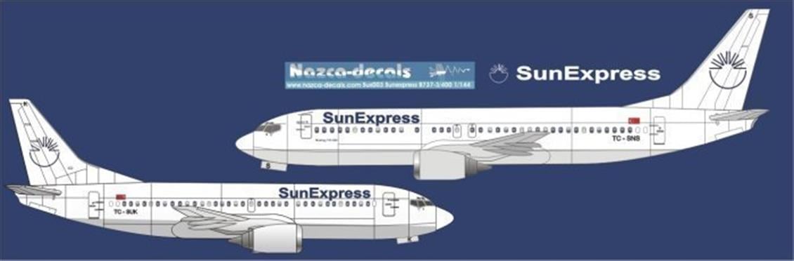 SUX003 1/144 SUNEXPRESS B737-300/400