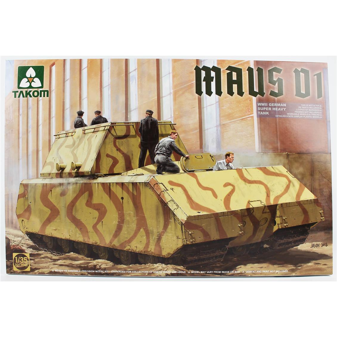 Takom 2049 1/35 Ölçek, Alman Süper Ağır Tankı Maus V1, Plastik Model Kiti