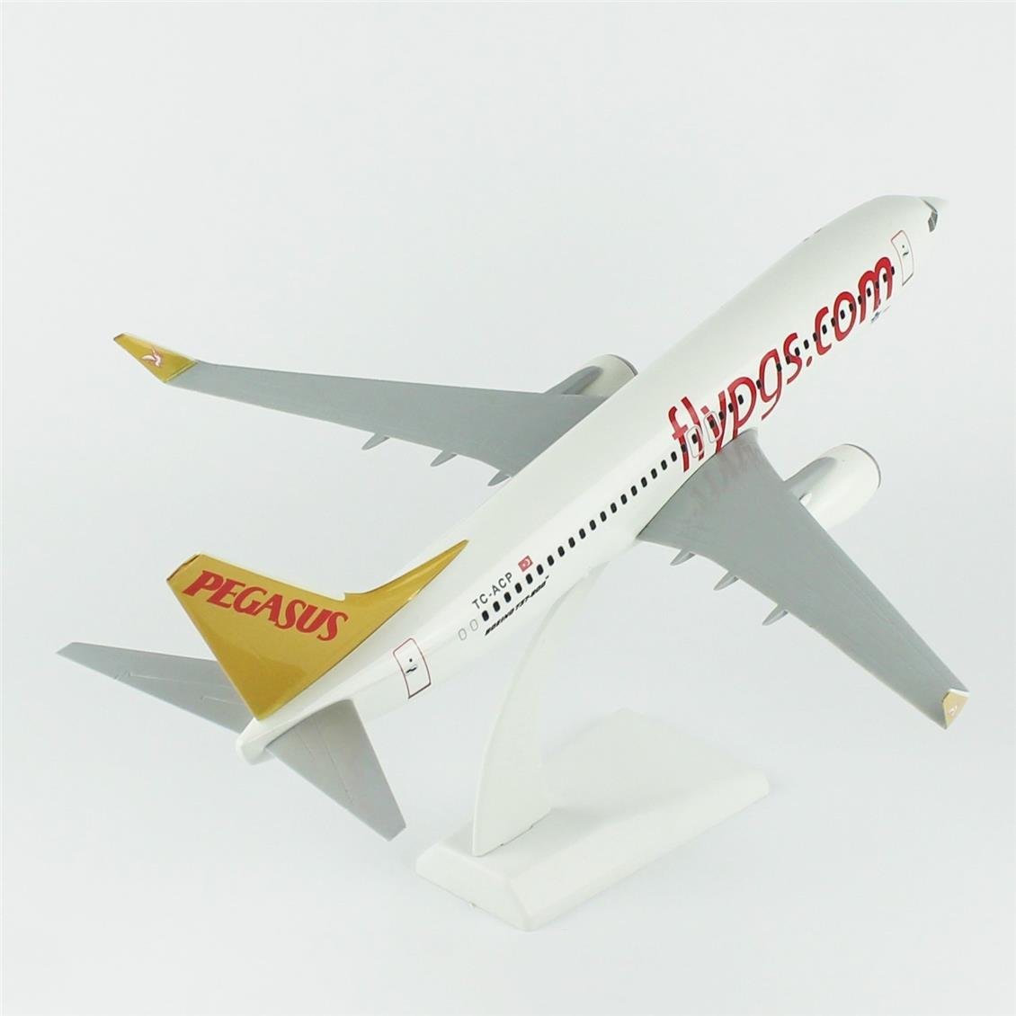 THY032 1/100 Ölçek, Pegasus A320 Yolcu Uçağı, Sergilemeye Hazır Plastik Standlı Model