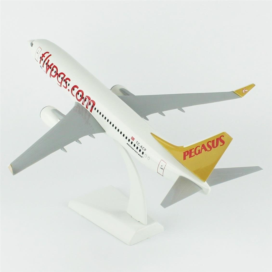 THY032 1/100 Ölçek, Pegasus A320 Yolcu Uçağı, Sergilemeye Hazır Plastik Standlı Model