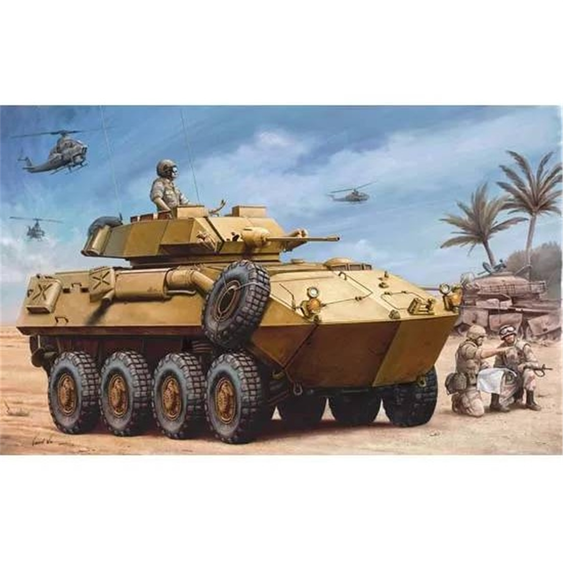 Trumpeter 00349 1/35 Ölçek, LAV-25 (PIRANHA) Amfibik Keşif Aracı, Plastik Model Kiti