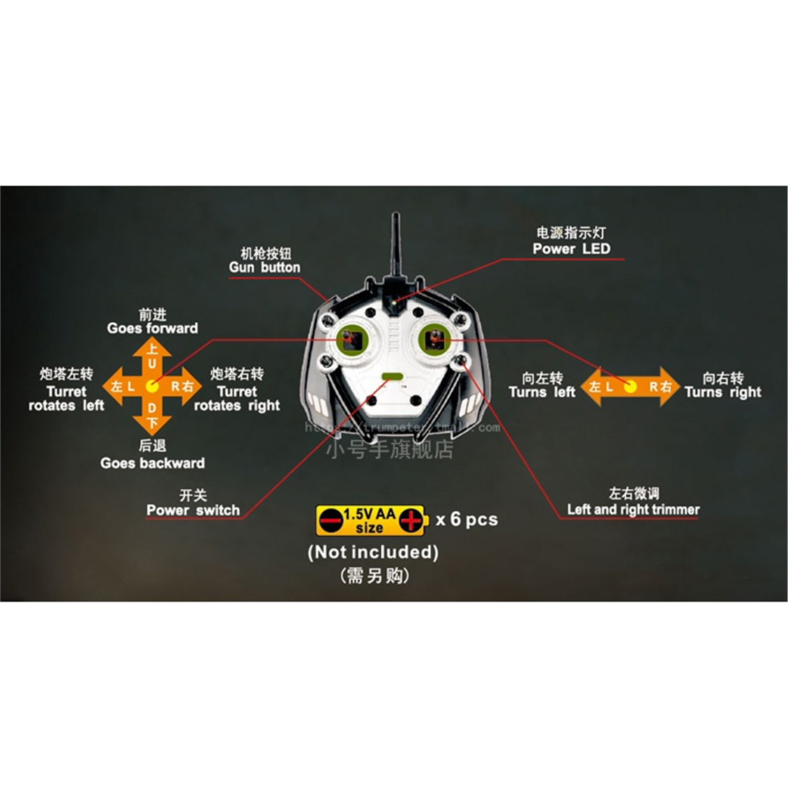 Trumpeter 00814 1/16 Ölçek, 2.4 Ghz 4 Kanal RC Model, US M-ATV MRAP, Mayın ve Pusu Korumalı Zırhlı Araç, Uzaktan Kumandalı Mode