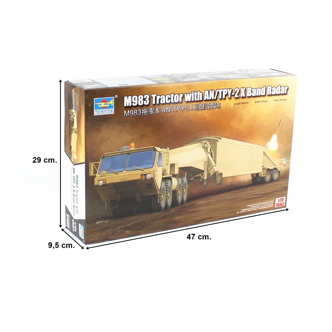 Trumpeter 01059 1/35 Ölçek M983 Çekici ve AN/TPY-2 X Bant Radarı, Plastik Model Kiti
